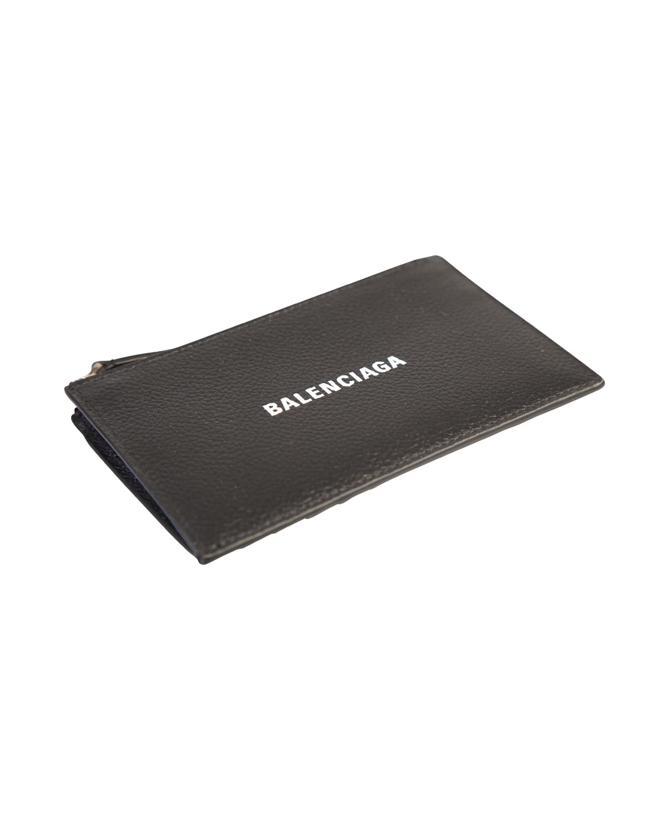 Balenciaga Black Zipped Cardholder - Black