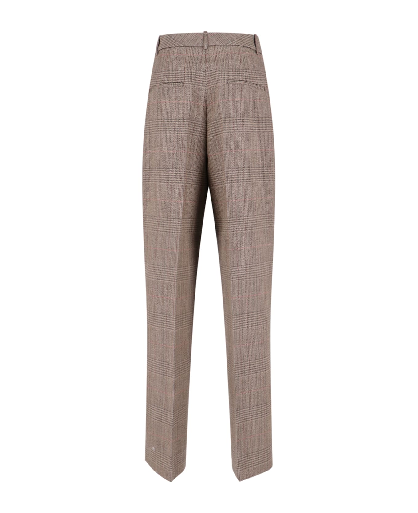 Róhe Straight Checked Pants - Brown