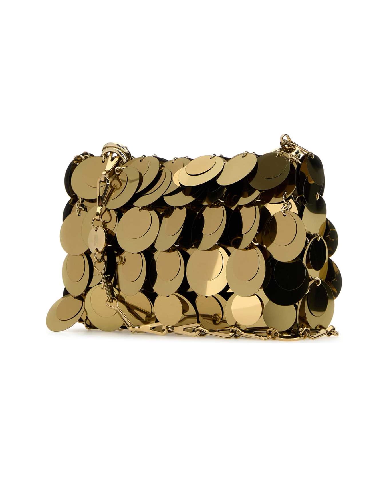 Paco Rabanne Gold Maxi Sequins Nano Shoulder Bag - LIGHTGOLD