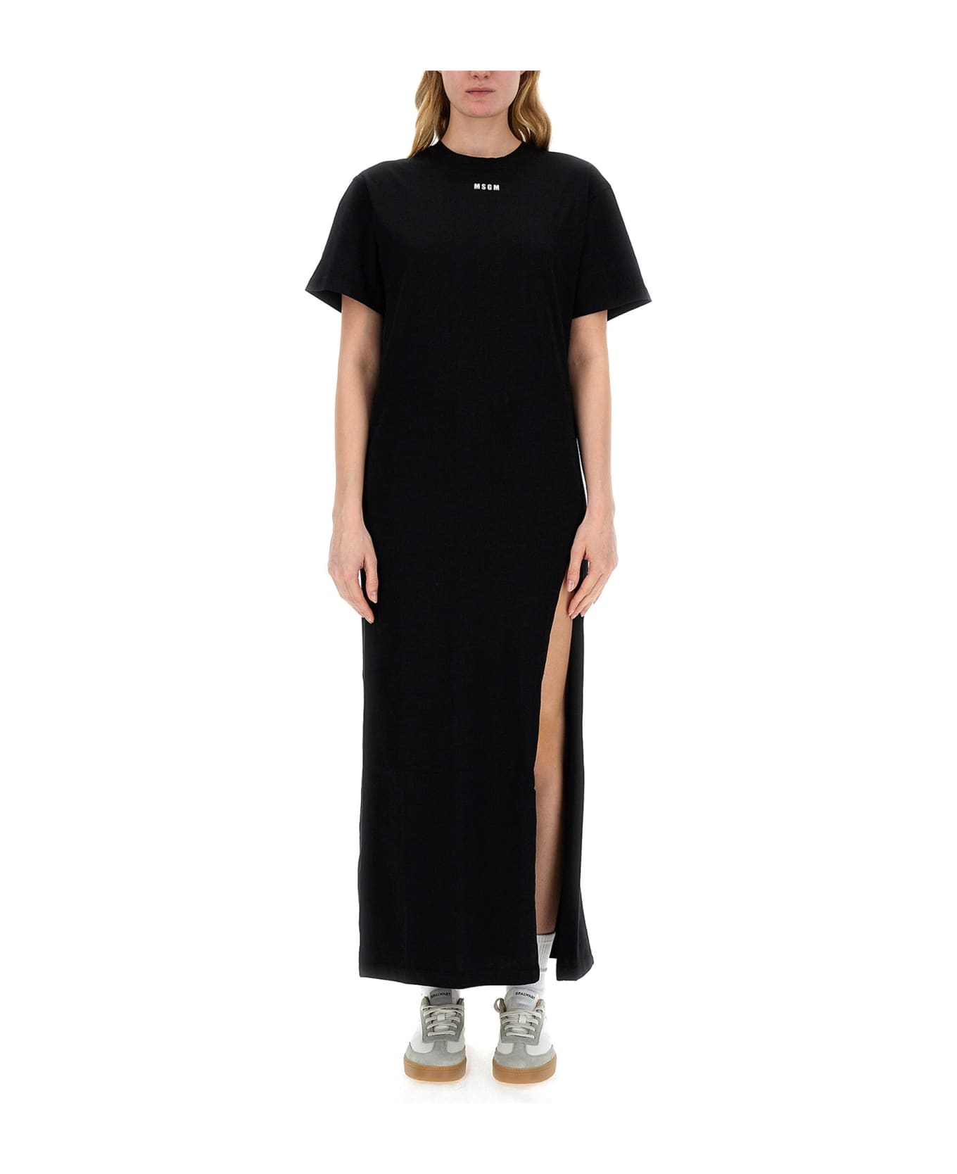 MSGM Dress With Logo - Black ワンピース＆ドレス