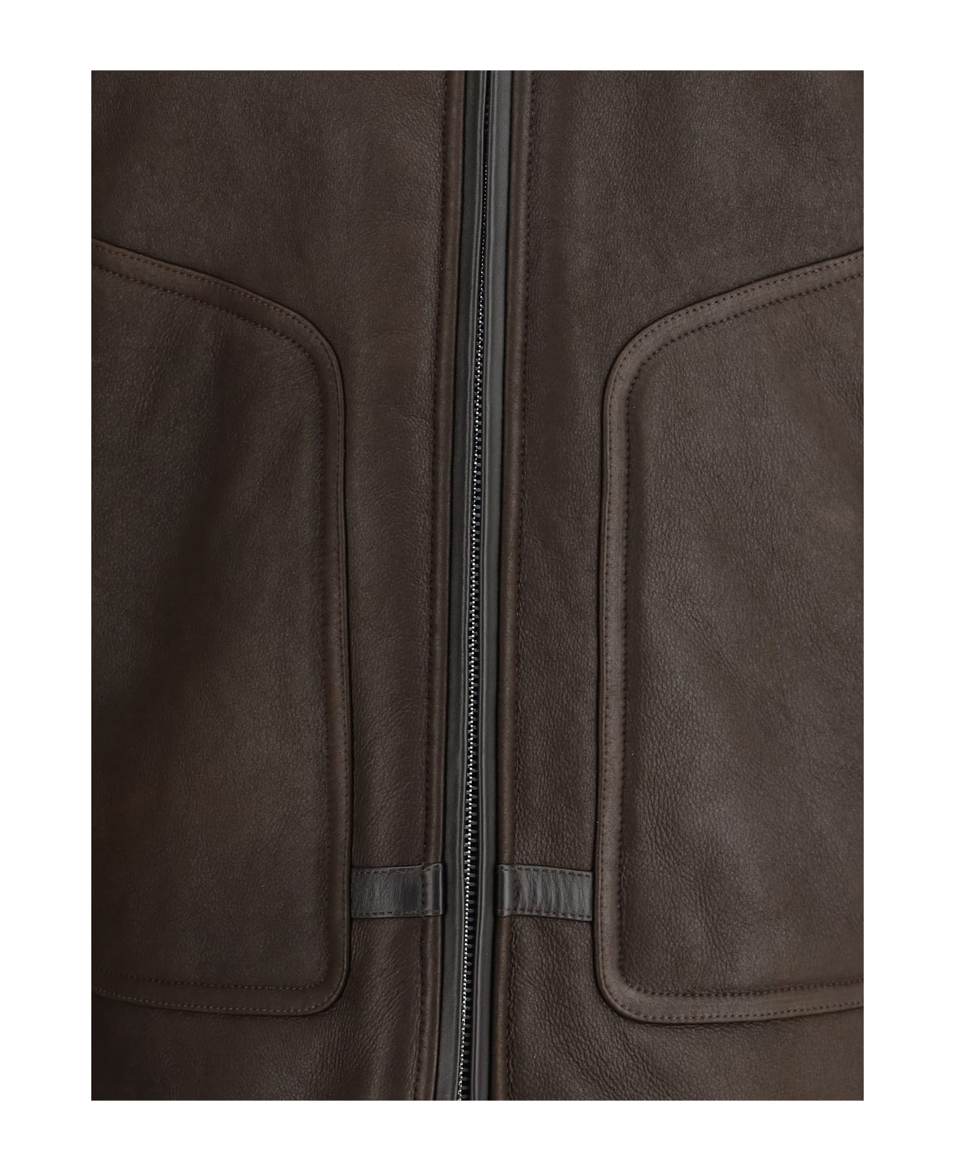 Valstar Coburn Aviator Jacket In Waxed Suede Shearling ジャケット