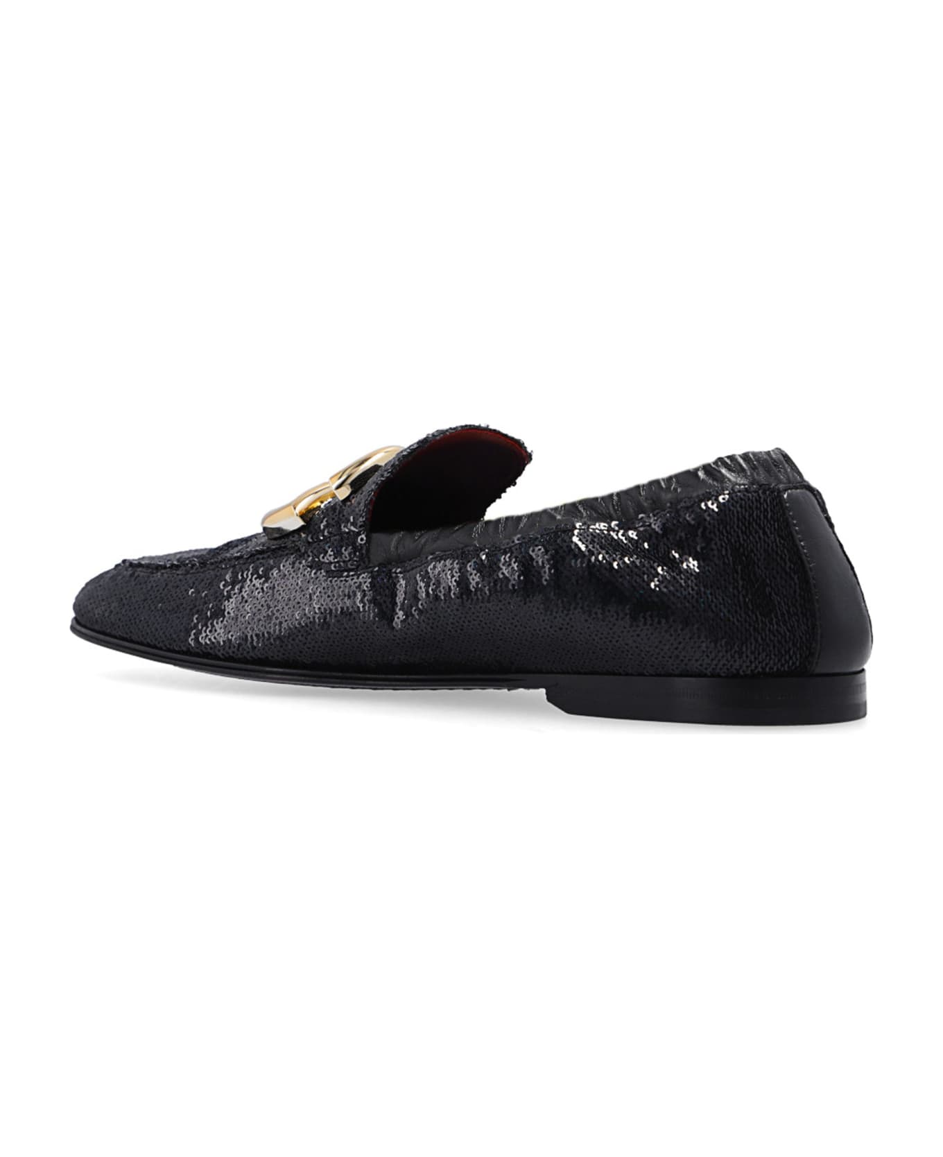 Dolce & Gabbana Ariosto Paillettes Loafers - Black ローファー＆デッキシューズ