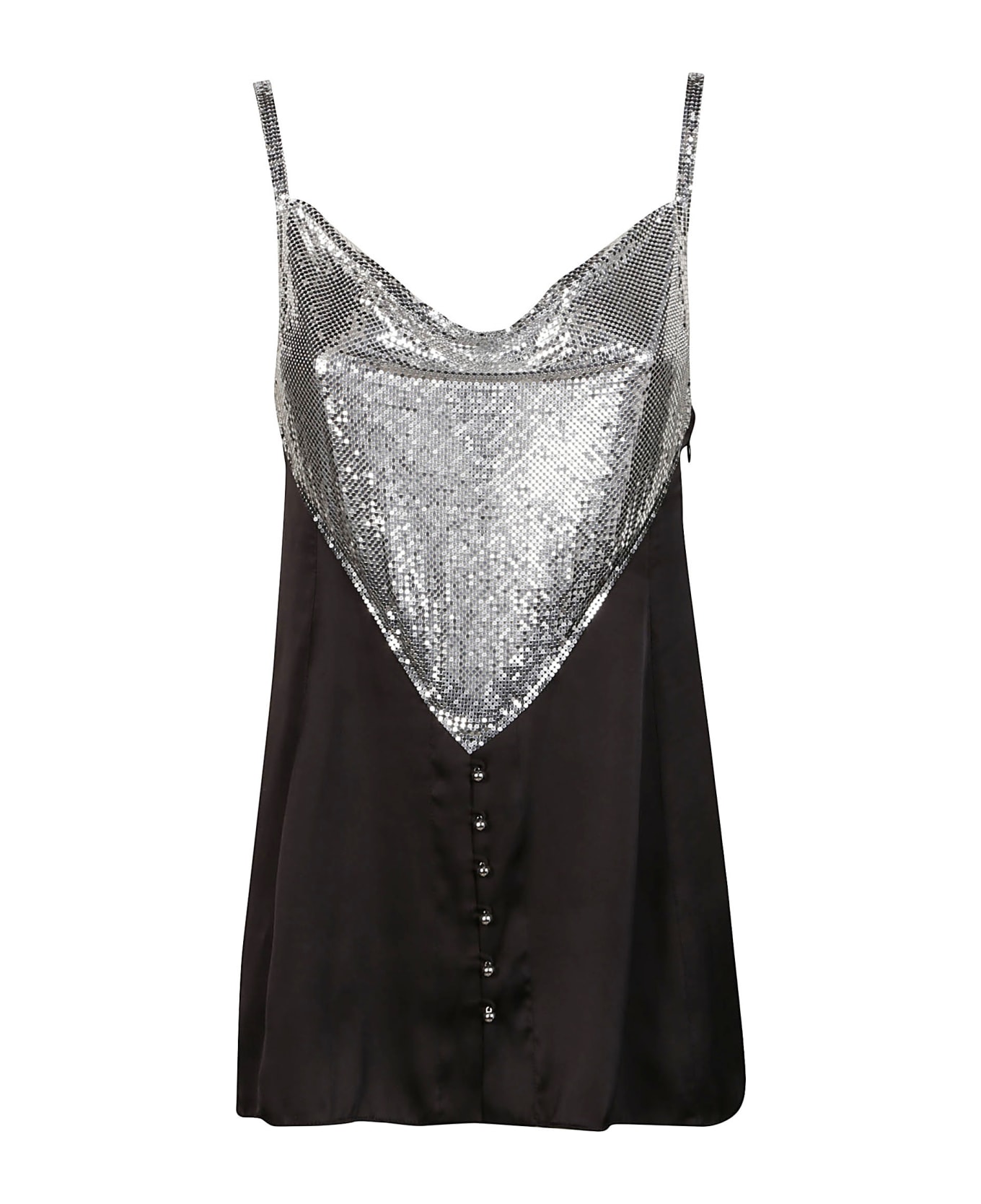 Paco Rabanne Tank Top - Black/silver トップス