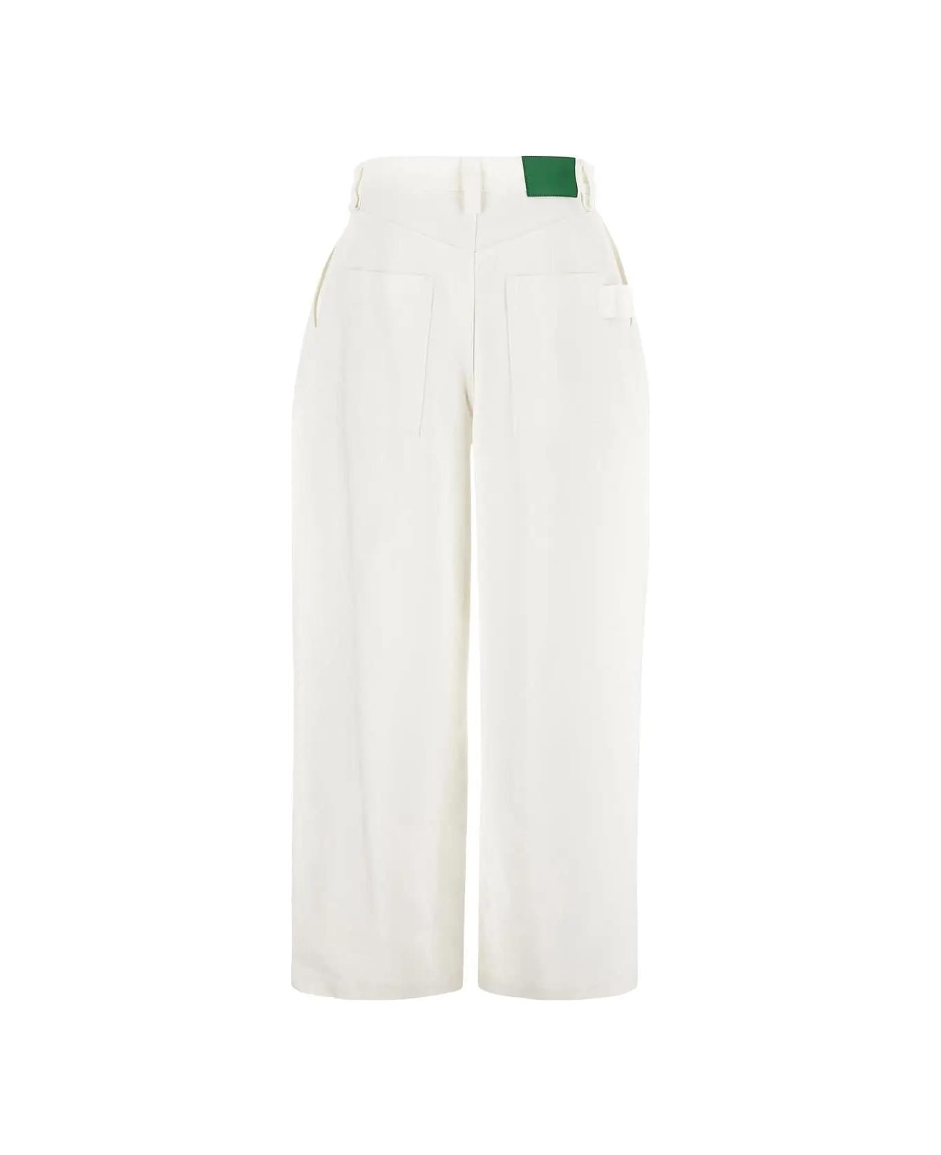Bottega Veneta Pleated Denim Trousers - WHITE