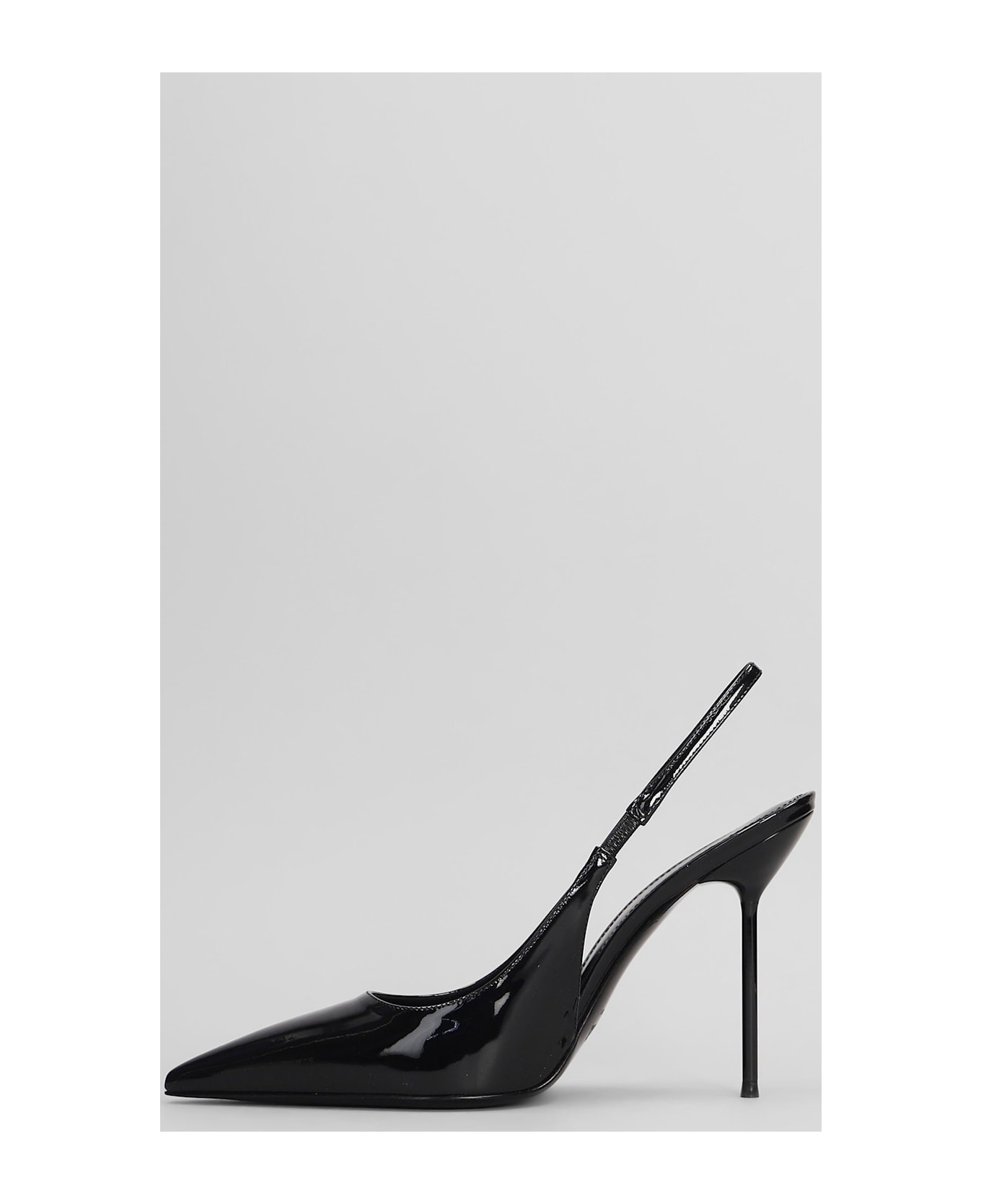 Paris Texas Lidia Slingback Pumps In Black Patent Leather - black