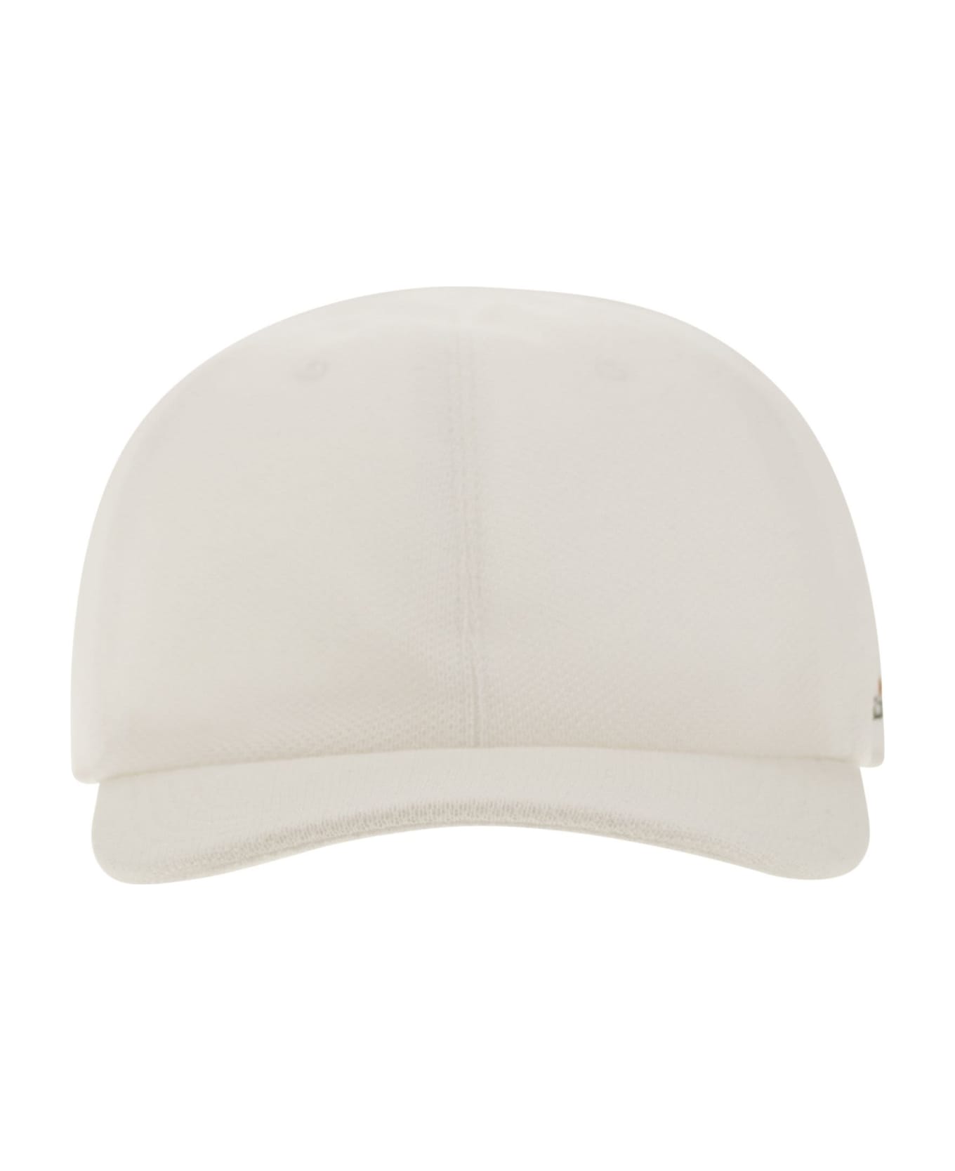 Kiton Cotton Baseball Cap - White 帽子