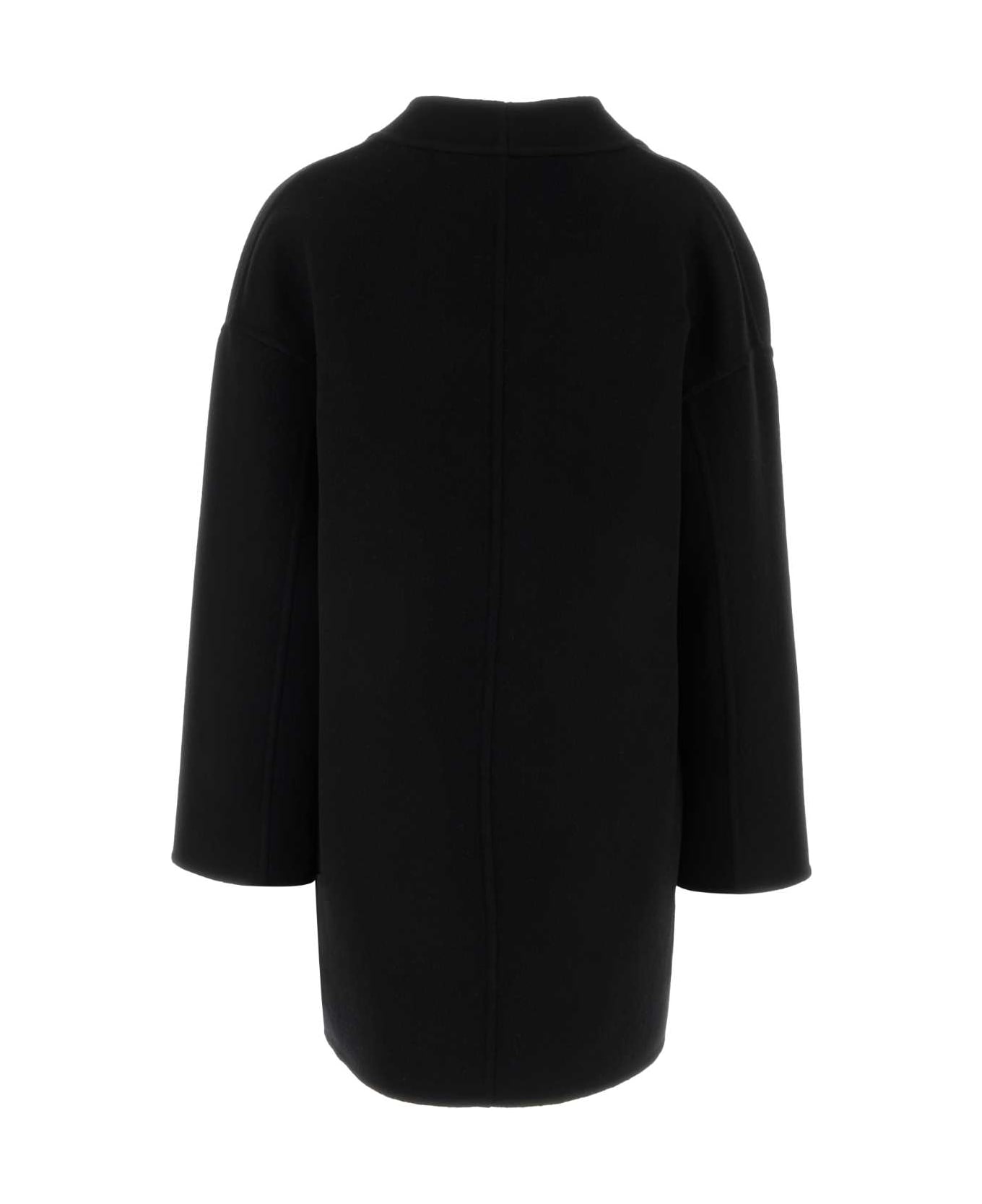 Gucci Black Wool Blend Reversible Coat - NEROCOCOANERO