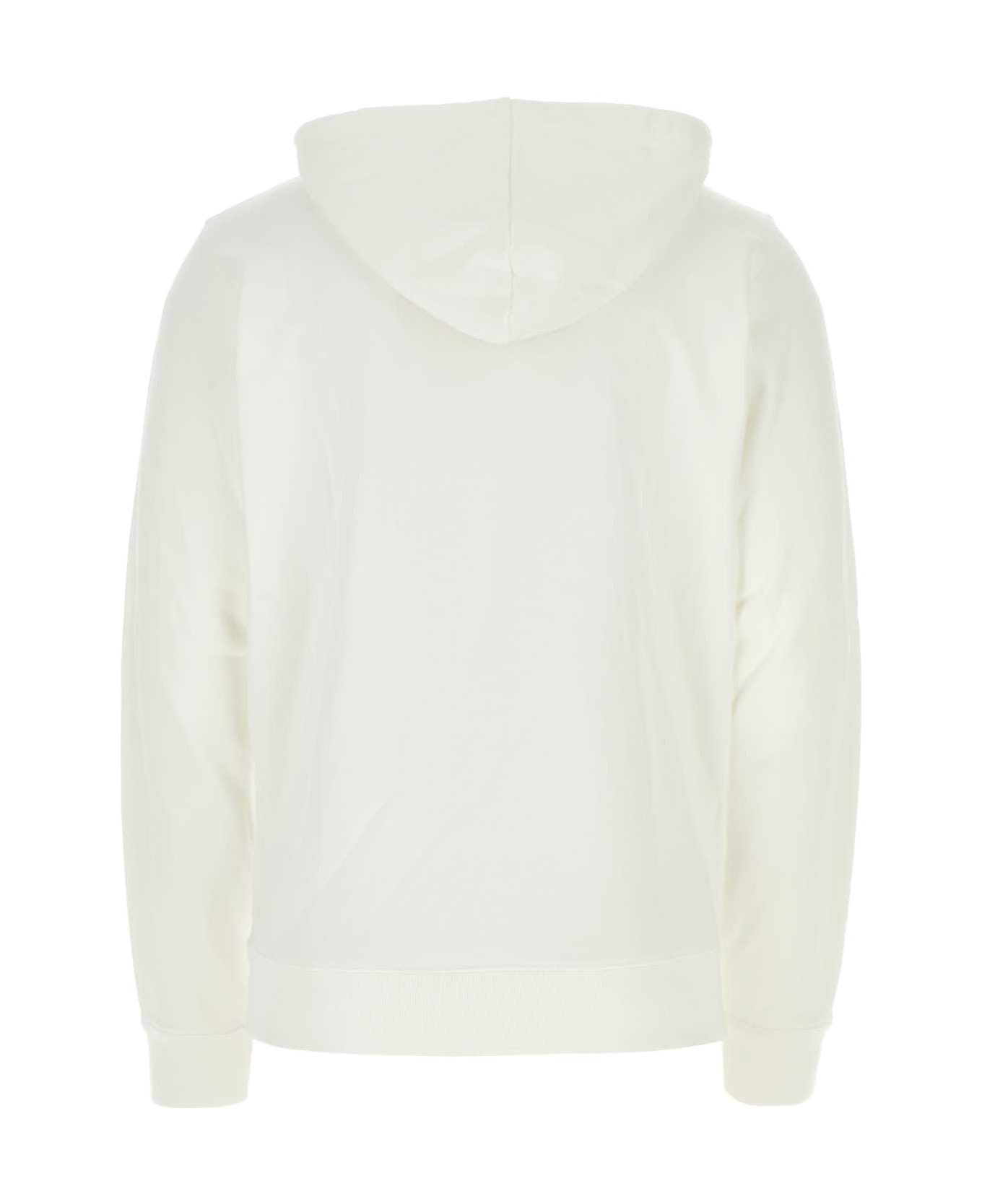 Courrèges Cotton White Sweatshirt - HERITAGEWHITE