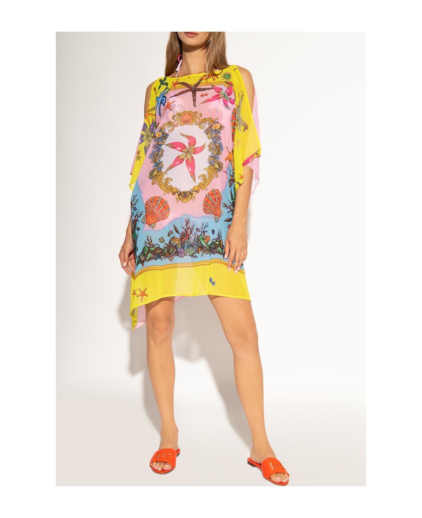 Dolce & Gabbana 'bianca' Leather Mules - Orange