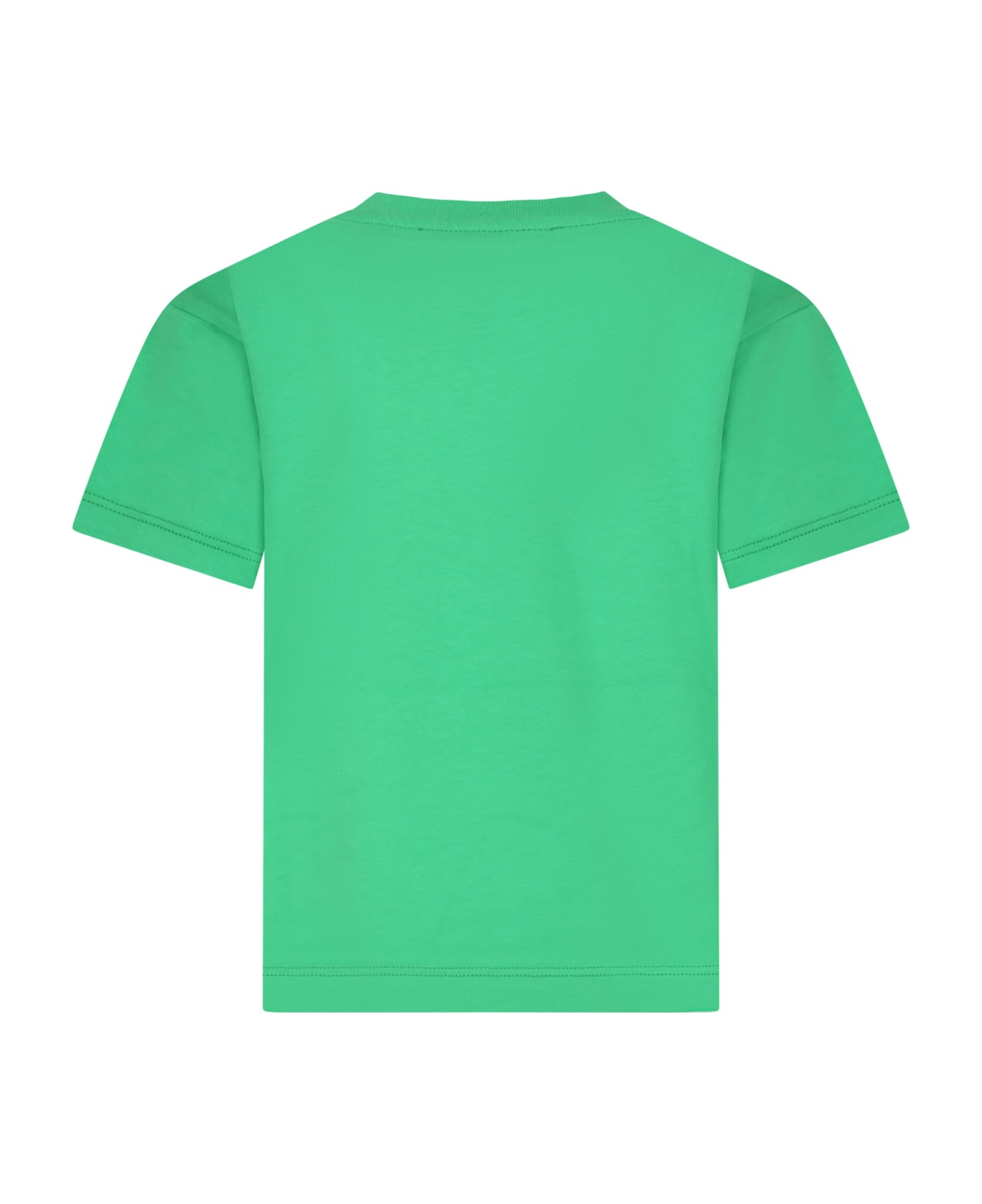 MSGM Green T-shirt For Kids With Logo - Green