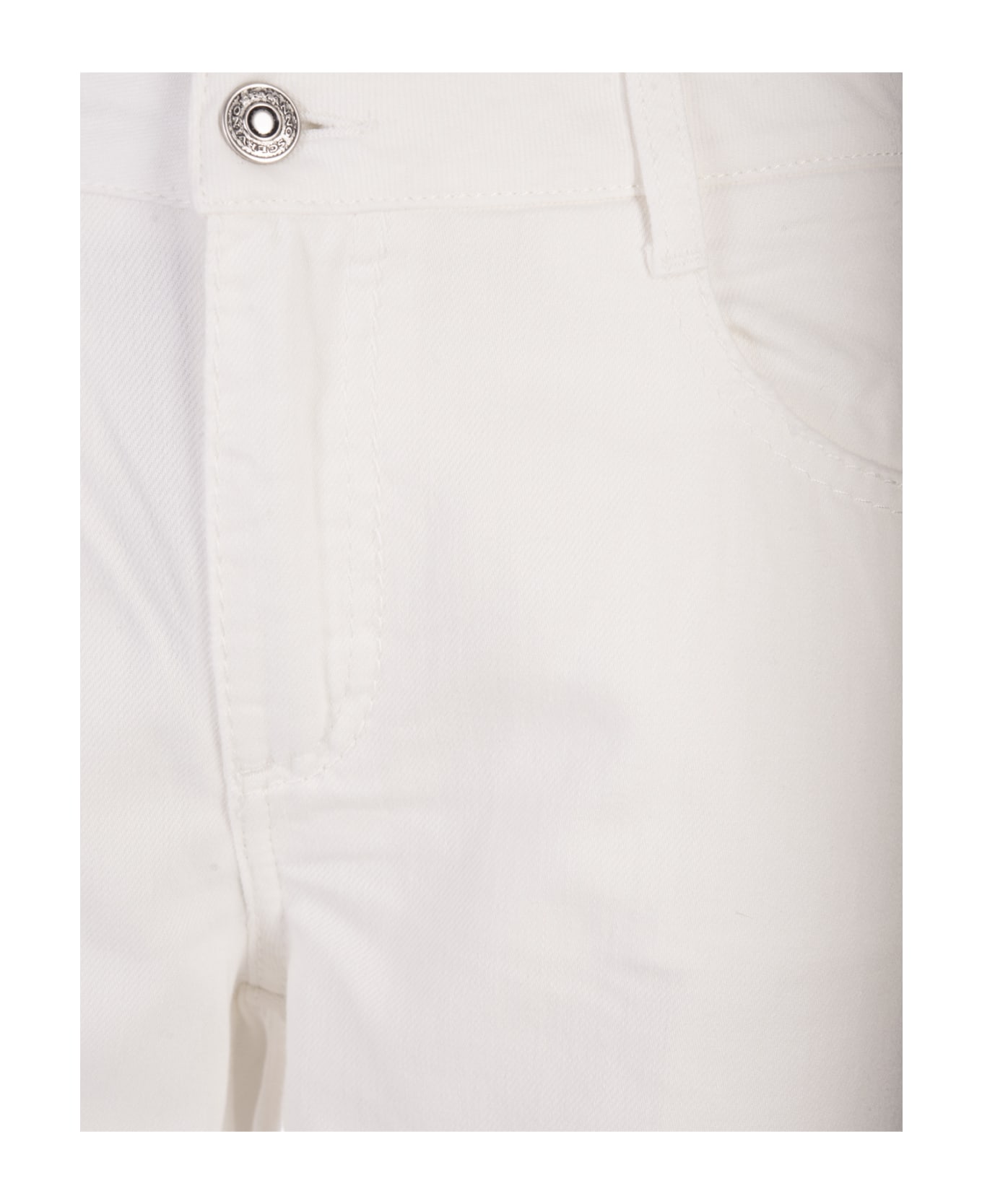 Ermanno Scervino White Bootcut Jeans With Sangallo Lace Cut-outs - White
