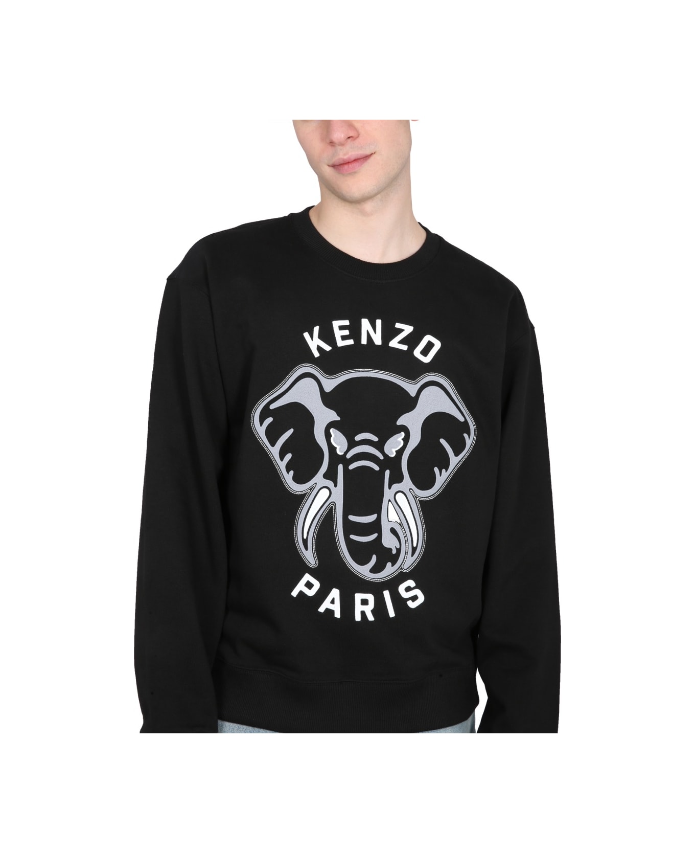Kenzo Sweatshirt With Logo - BLACK フリース