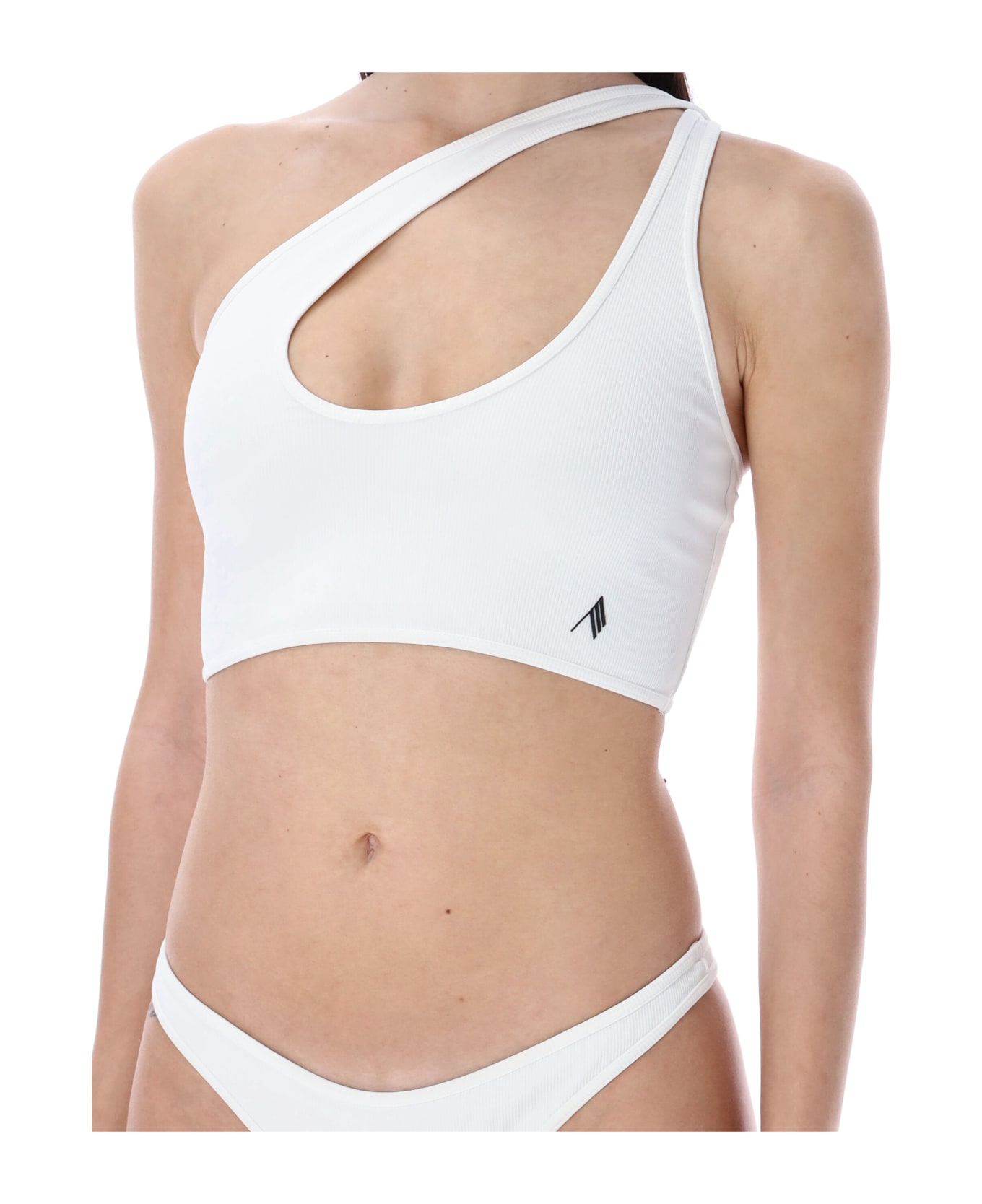 The Attico Ribbed Bikini - WHITE