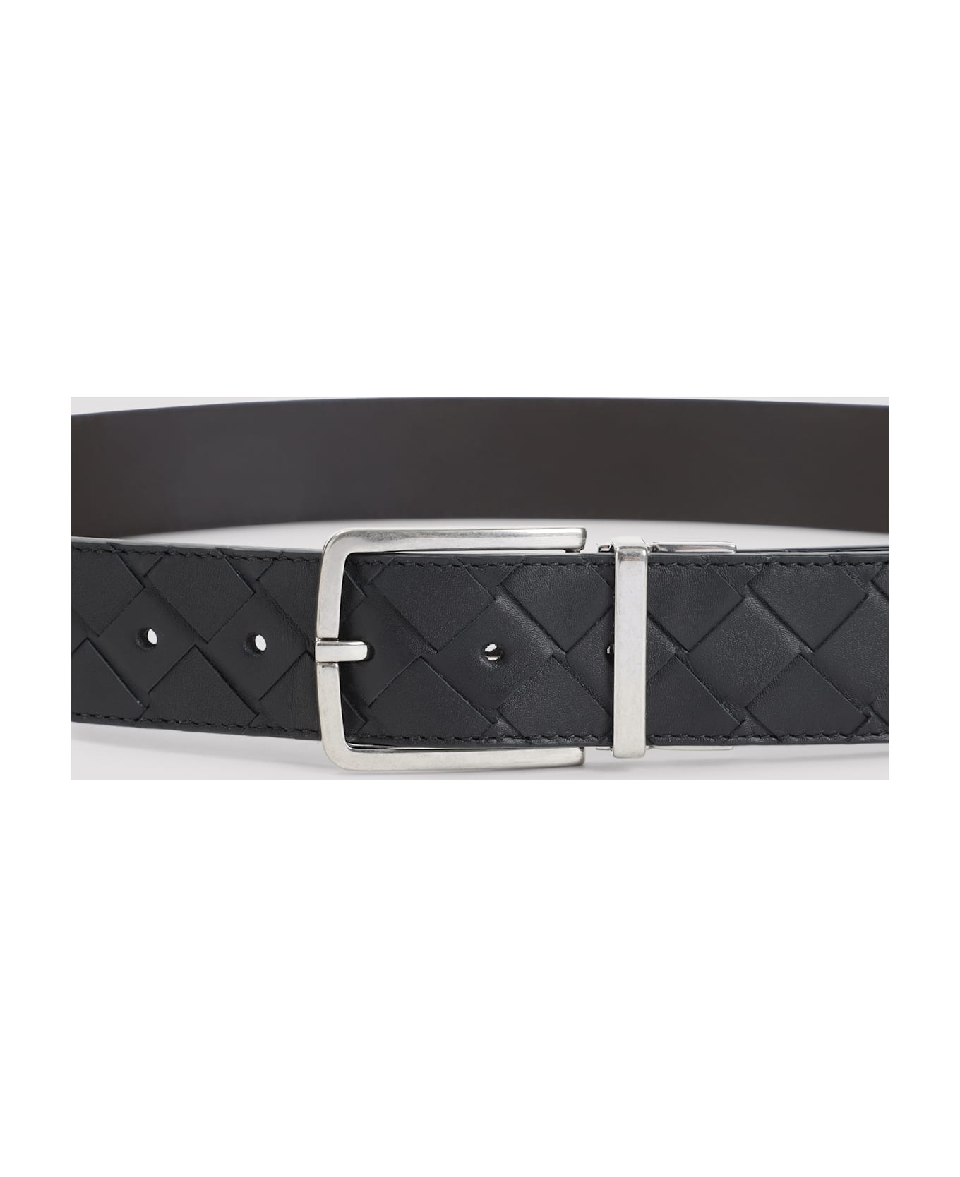 Bottega Veneta Leather Belt - Black Fondant