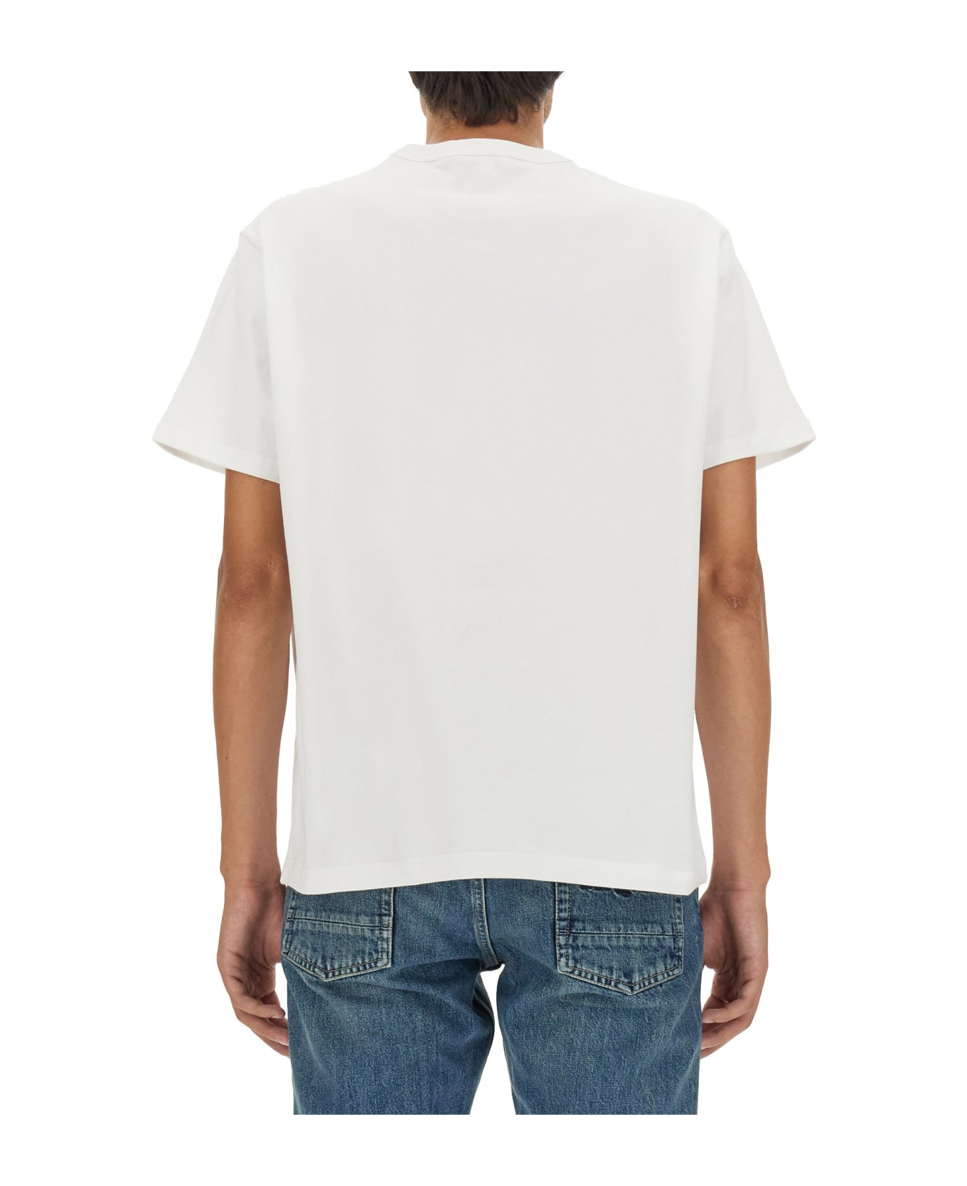 Alexander McQueen Embroidered Regular Plain T-shirt - BIANCO