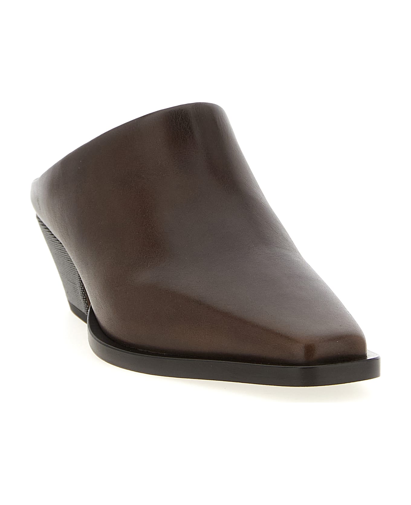 Brunello Cucinelli 'precious Heels' Sabots - Brown
