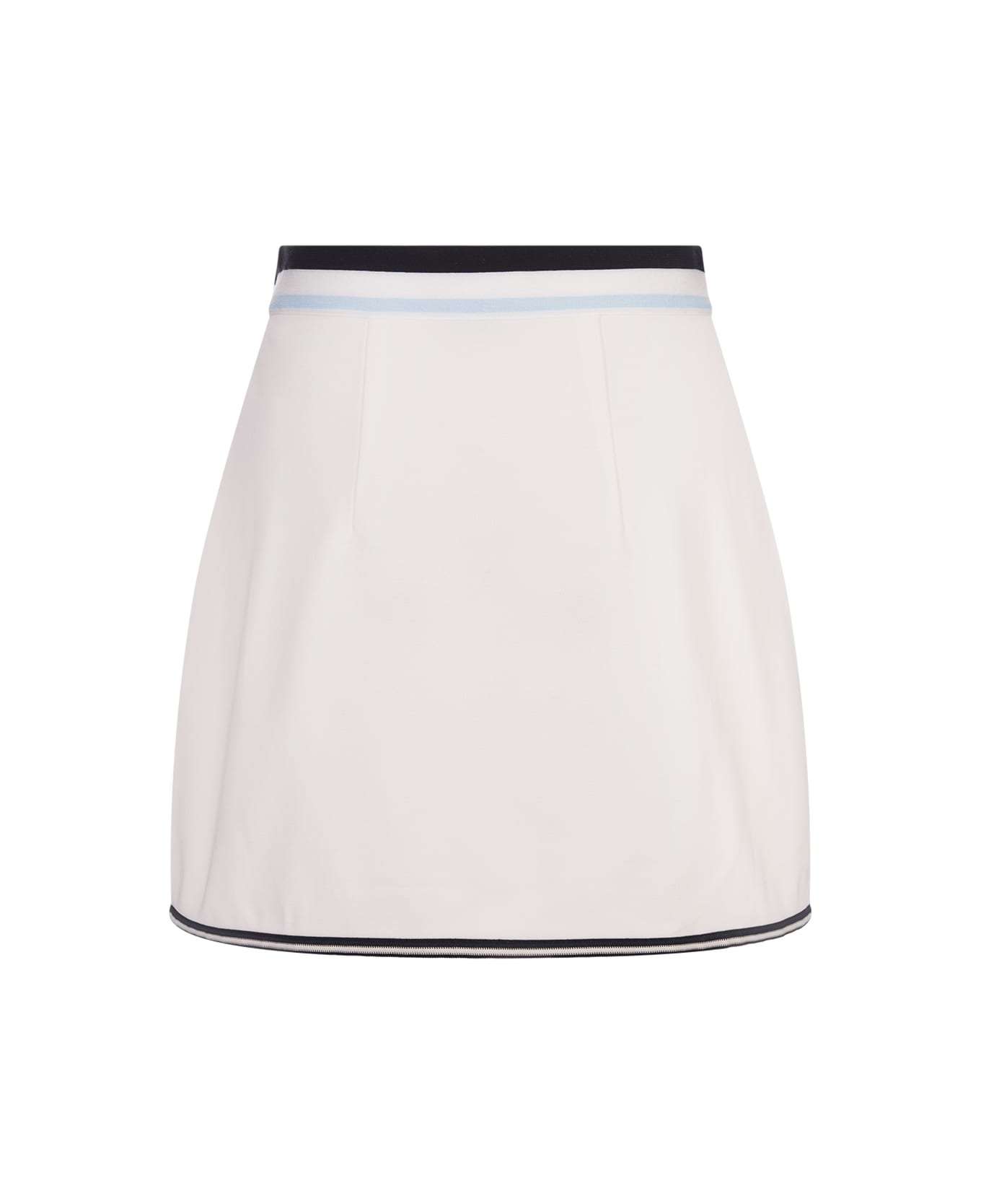 Moncler White Wrap Skirt - White