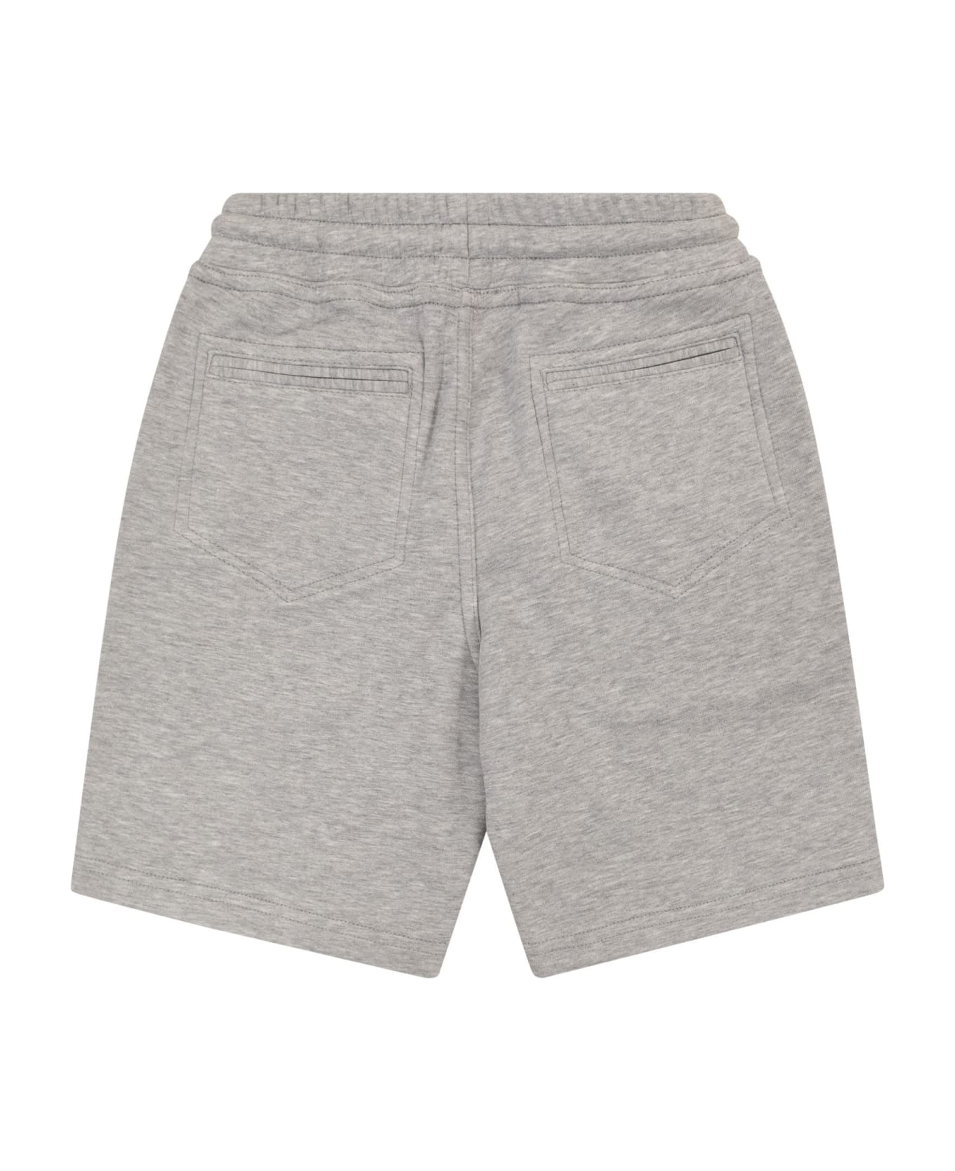 Brunello Cucinelli Bermuda Shorts In Techno Cotton Fleece - Grey
