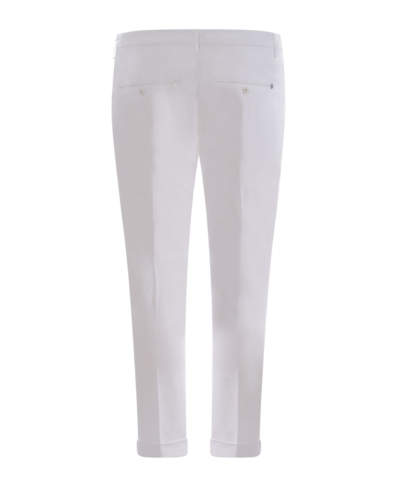 Dondup Trousers Dondup "gaubert" Slim In Cotton - Bianco