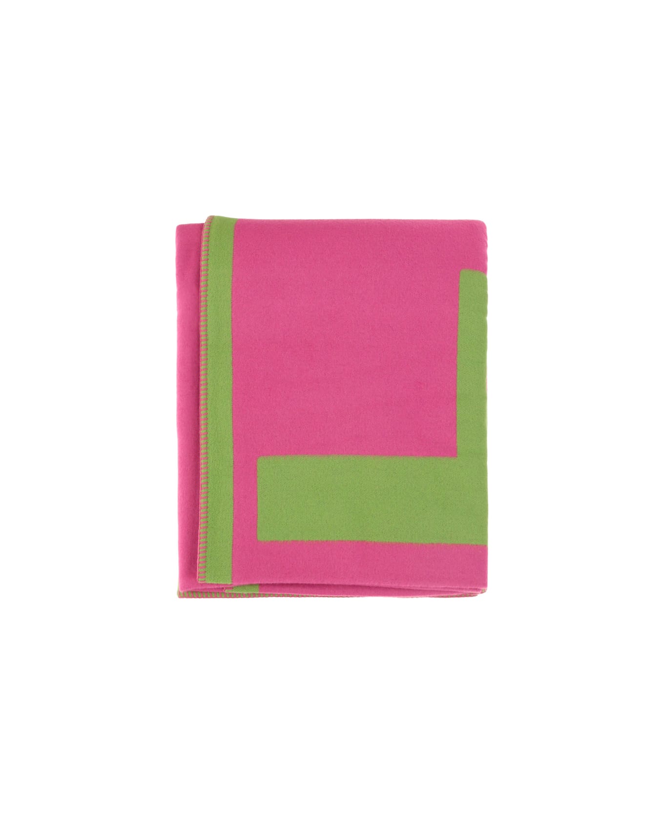 Etro Dausa Plaid Blanket - GREEN/PINK