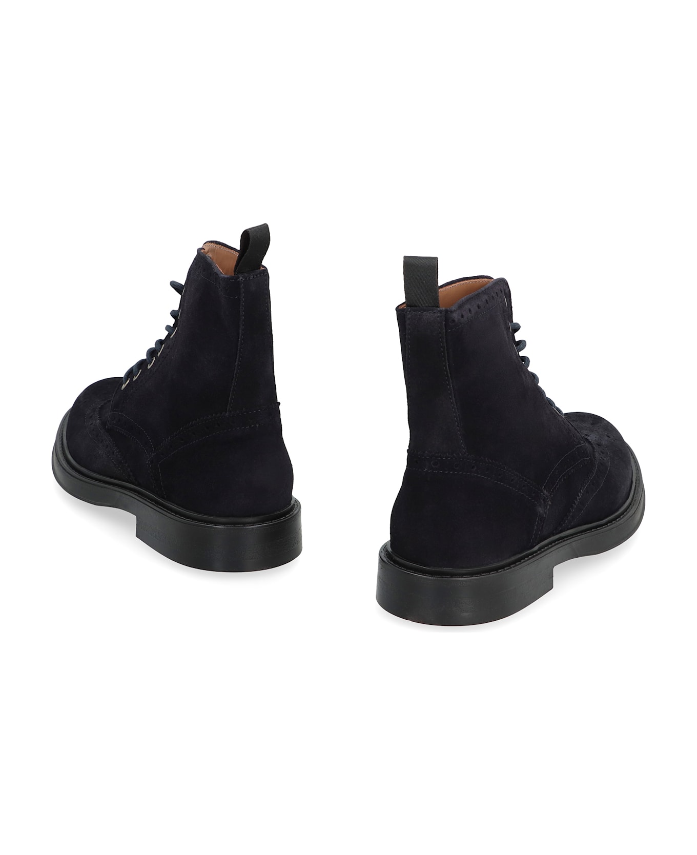 Bruno Magli Leather Lace-up Boots - blue