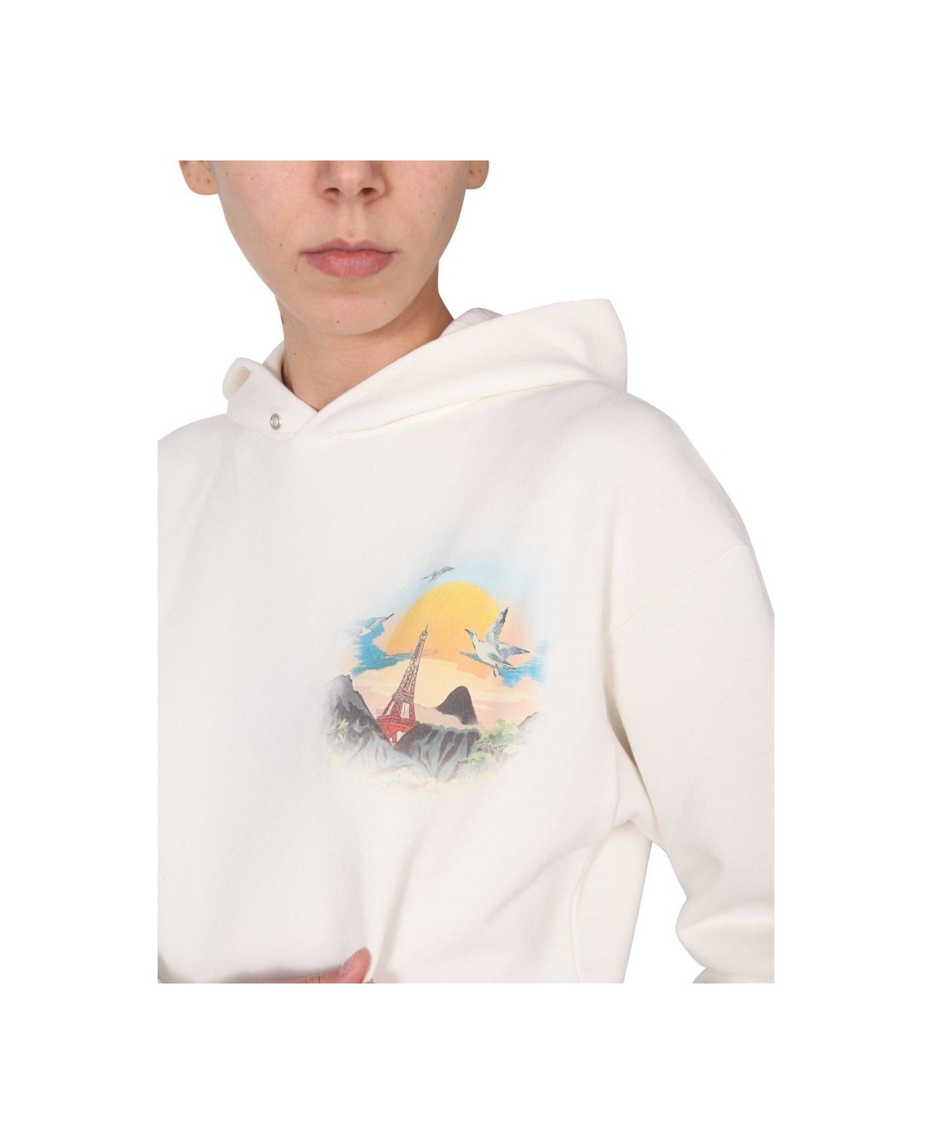 Givenchy Island Graphic Printed Hoodie - IVORY