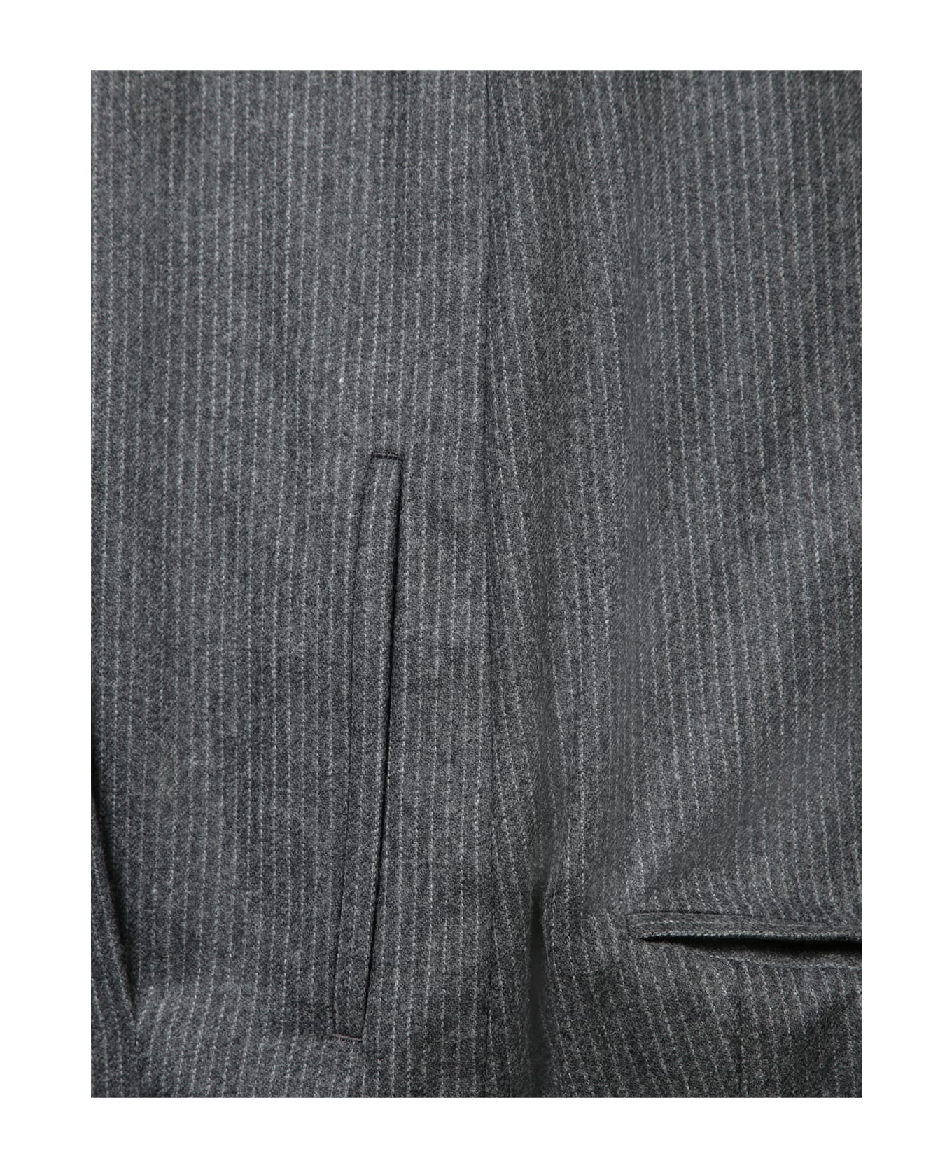 Lardini Gray Pinstripe Wool Suit - Grey