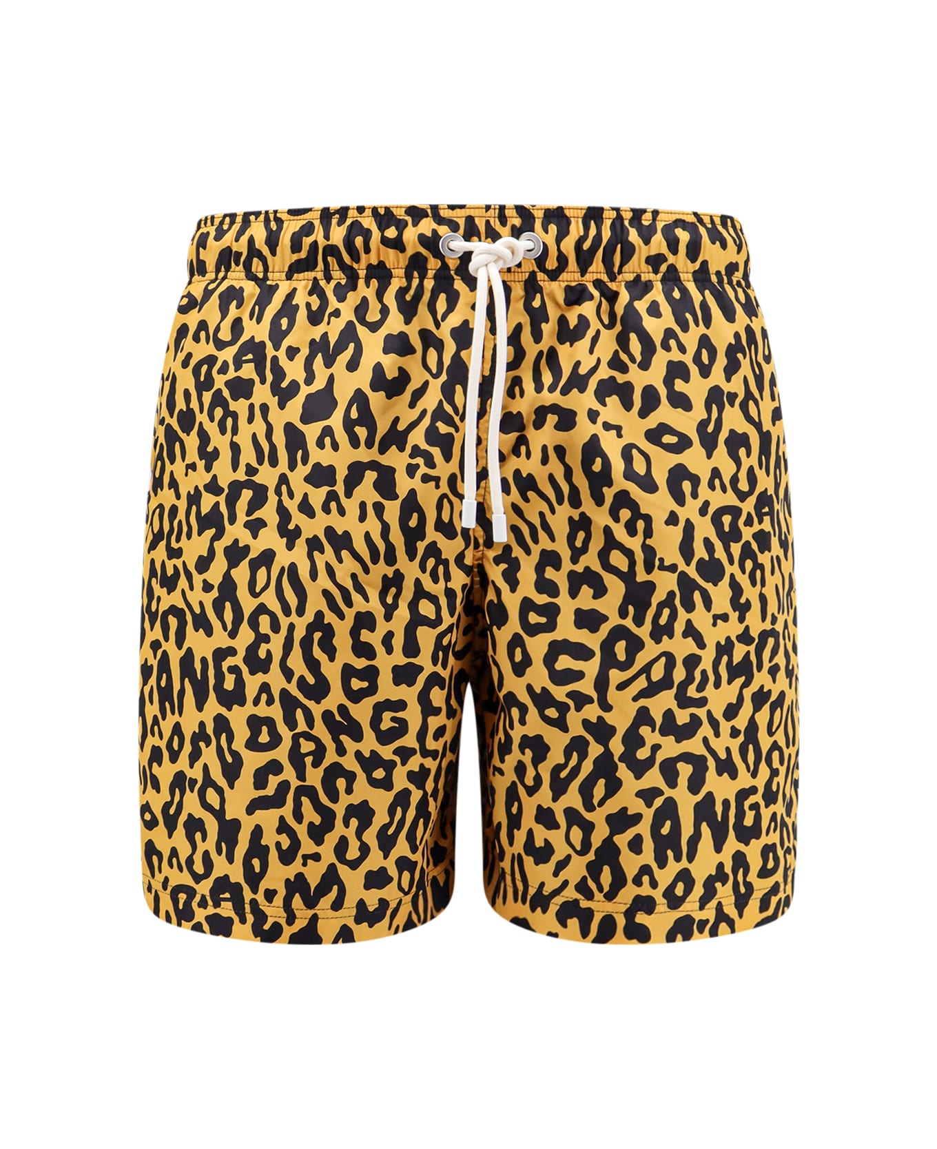 Palm Angels Cheetah Print Drawstring Swim Shorts - Orange