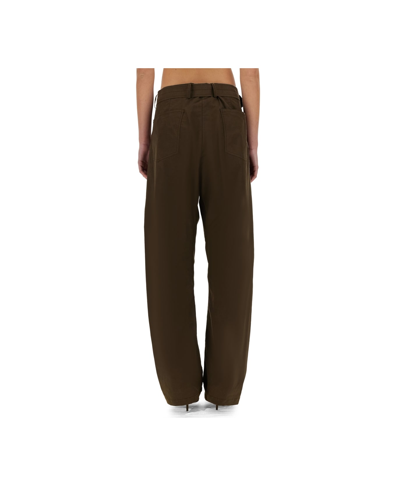 Magda Butrym "wide-leg" Pants With Belt - BROWN