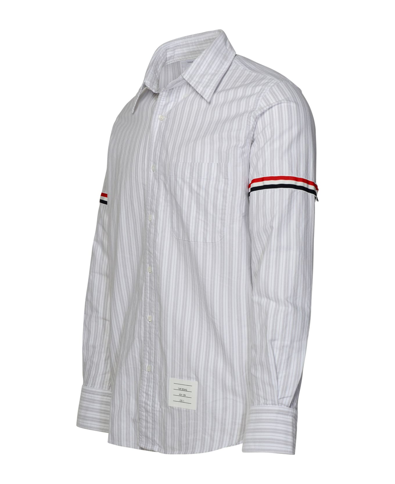 Thom Browne Two-tone Cotton Shirt - Med Grey