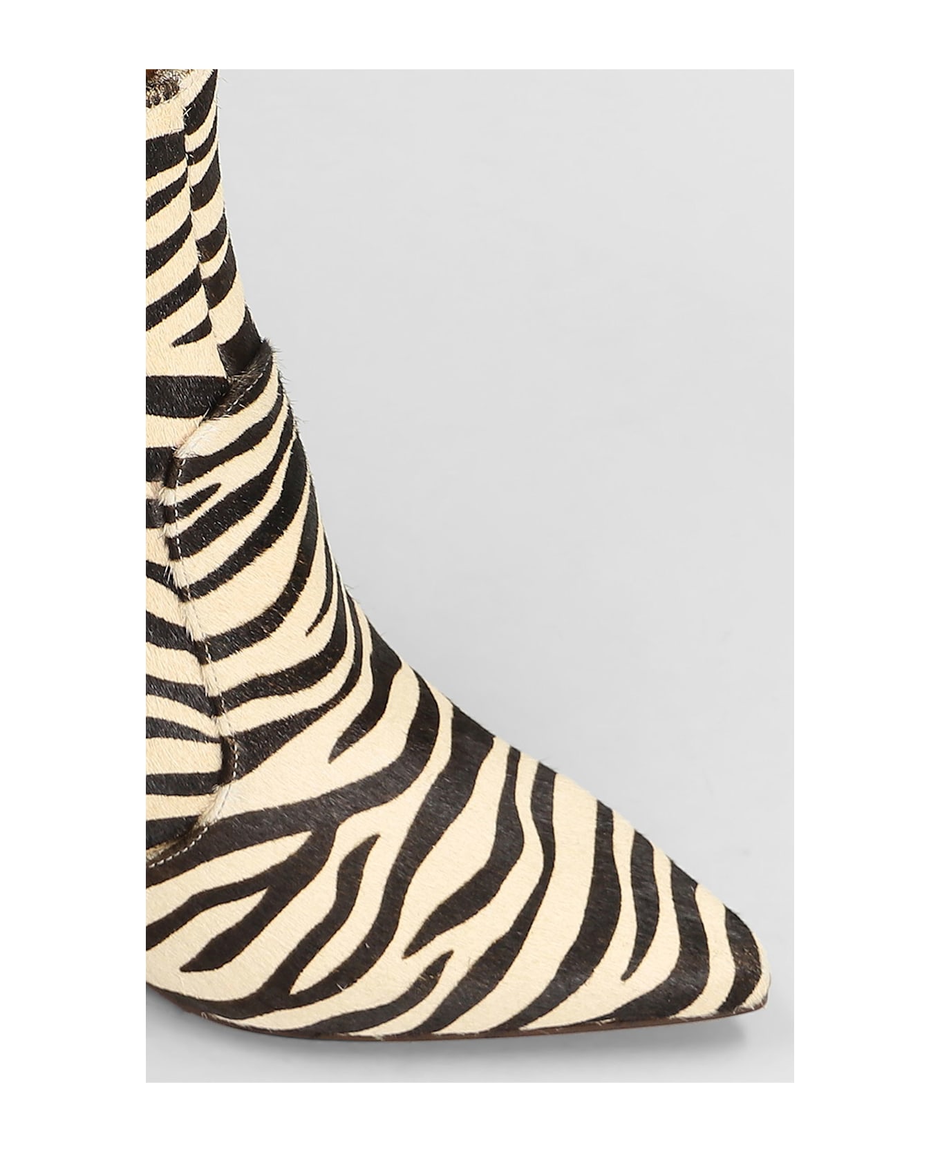 Chie Mihara Londa High Heels Ankle Boots In Animalier Pony Skin - Animalier