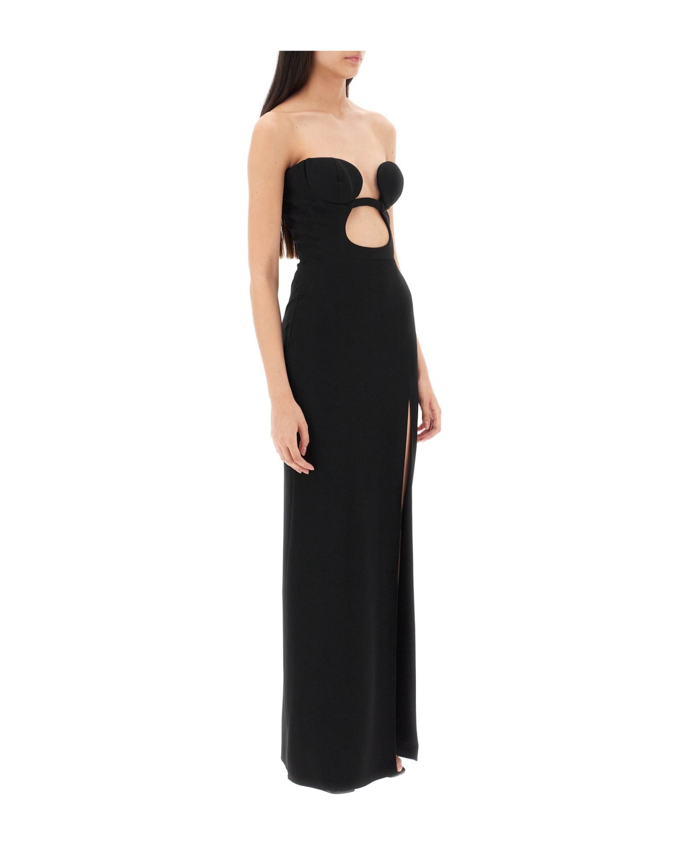 Nensi Dojaka Maxi Bustier Dress With Cut-out - BLACK (Black)