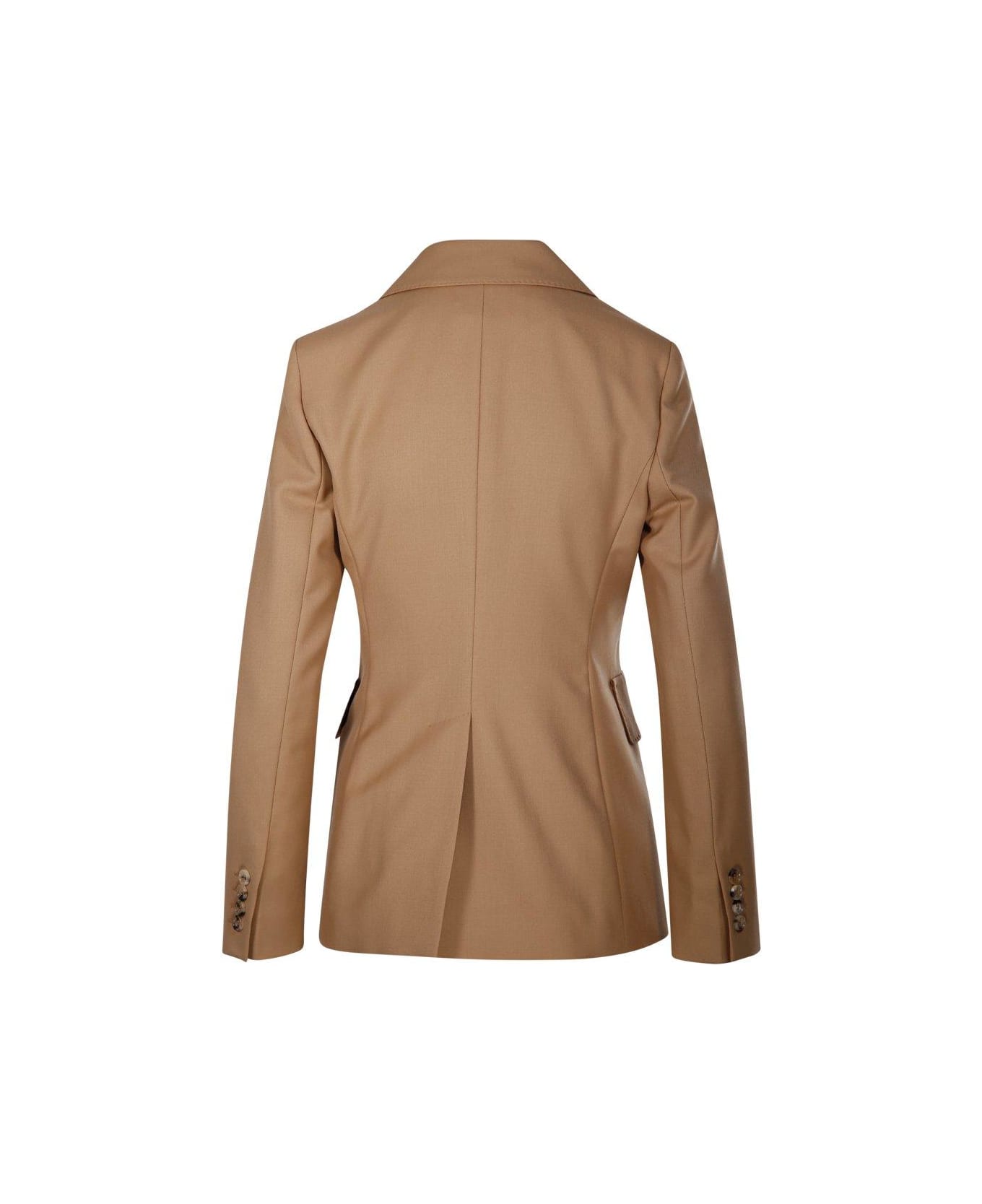 Max Mara Double-breasted Long-sleeved Jacket - Honey