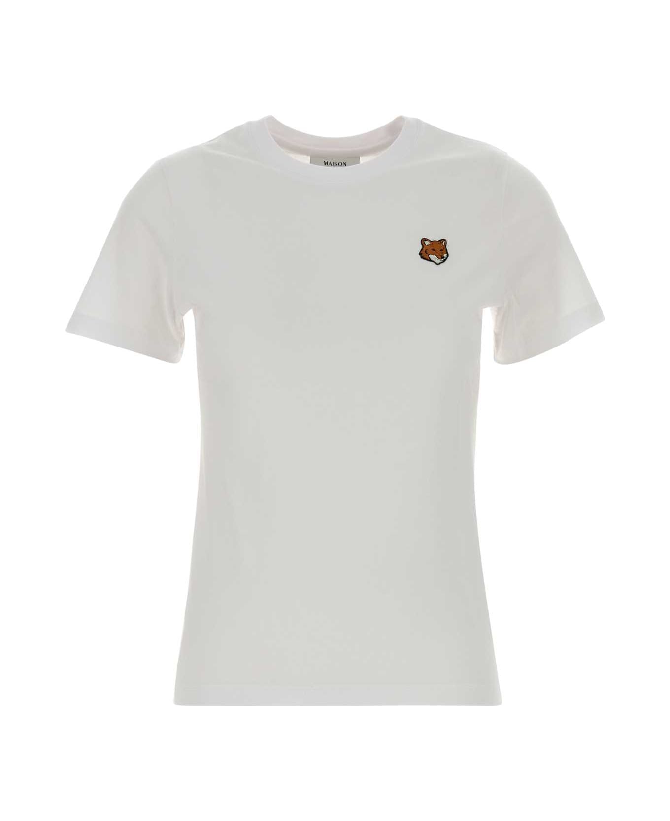 Maison Kitsuné White Cotton T-shirt - WHITE