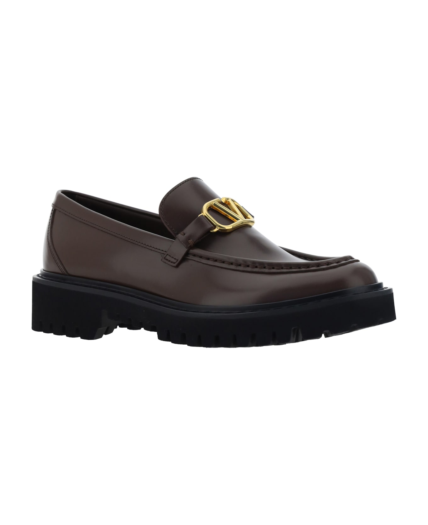 Valentino Garavani Vlogo Loafers - Cacao