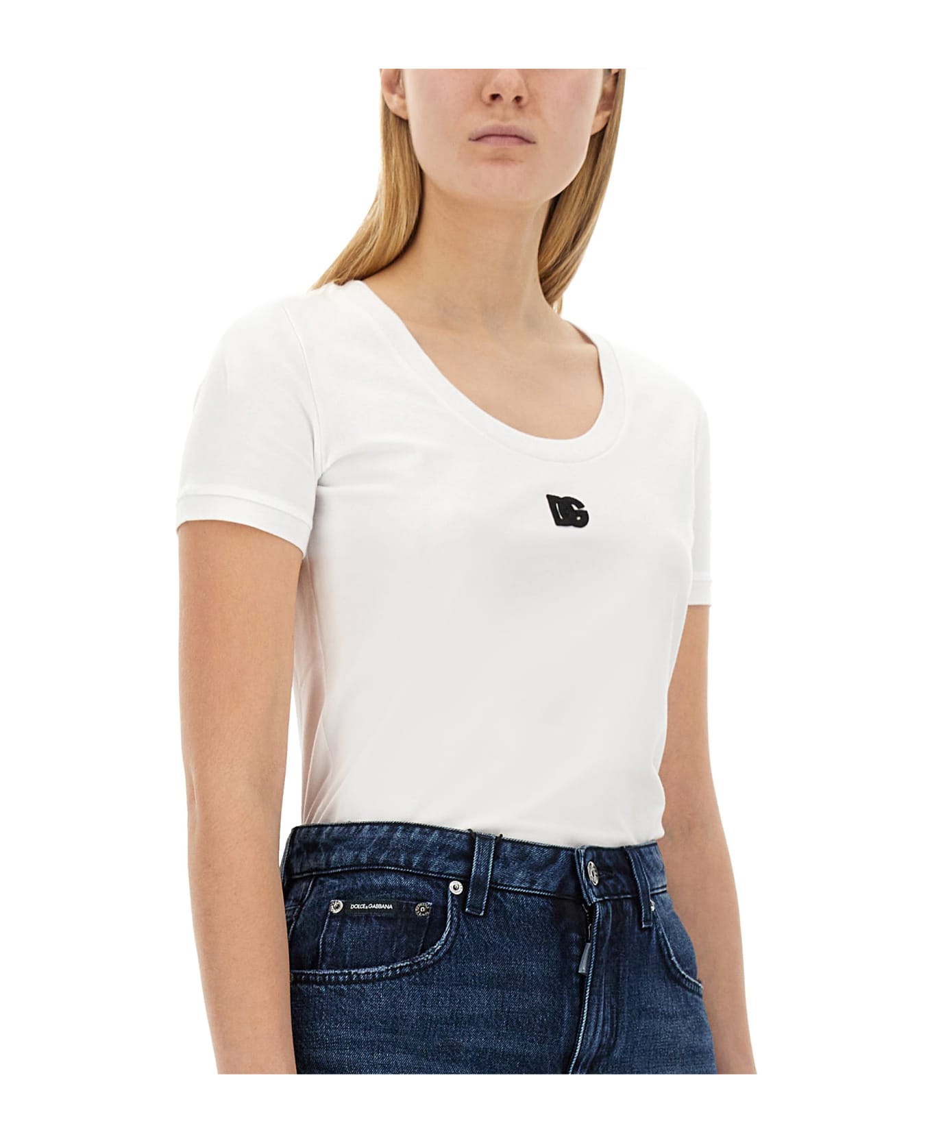 Dolce & Gabbana Logo Cotton T-shirt - White