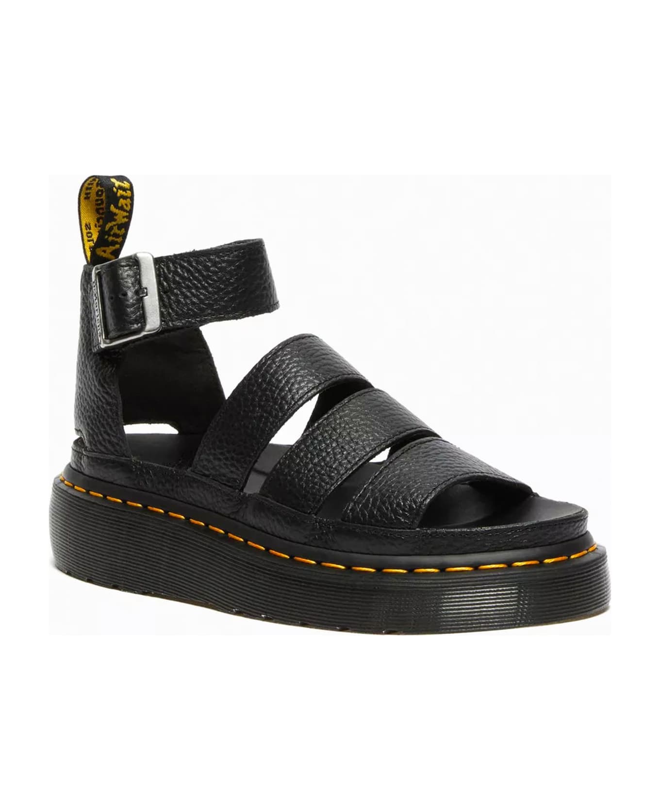 Dr. Martens Clarissa Ii Quad Leather Platform Sandals - Black