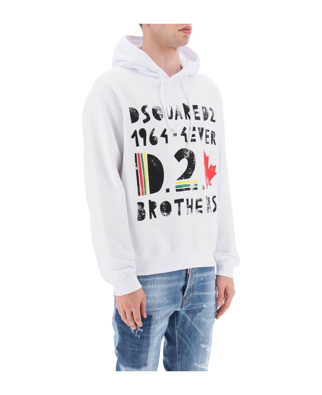 Dsquared2 Cotton Hoodie - White