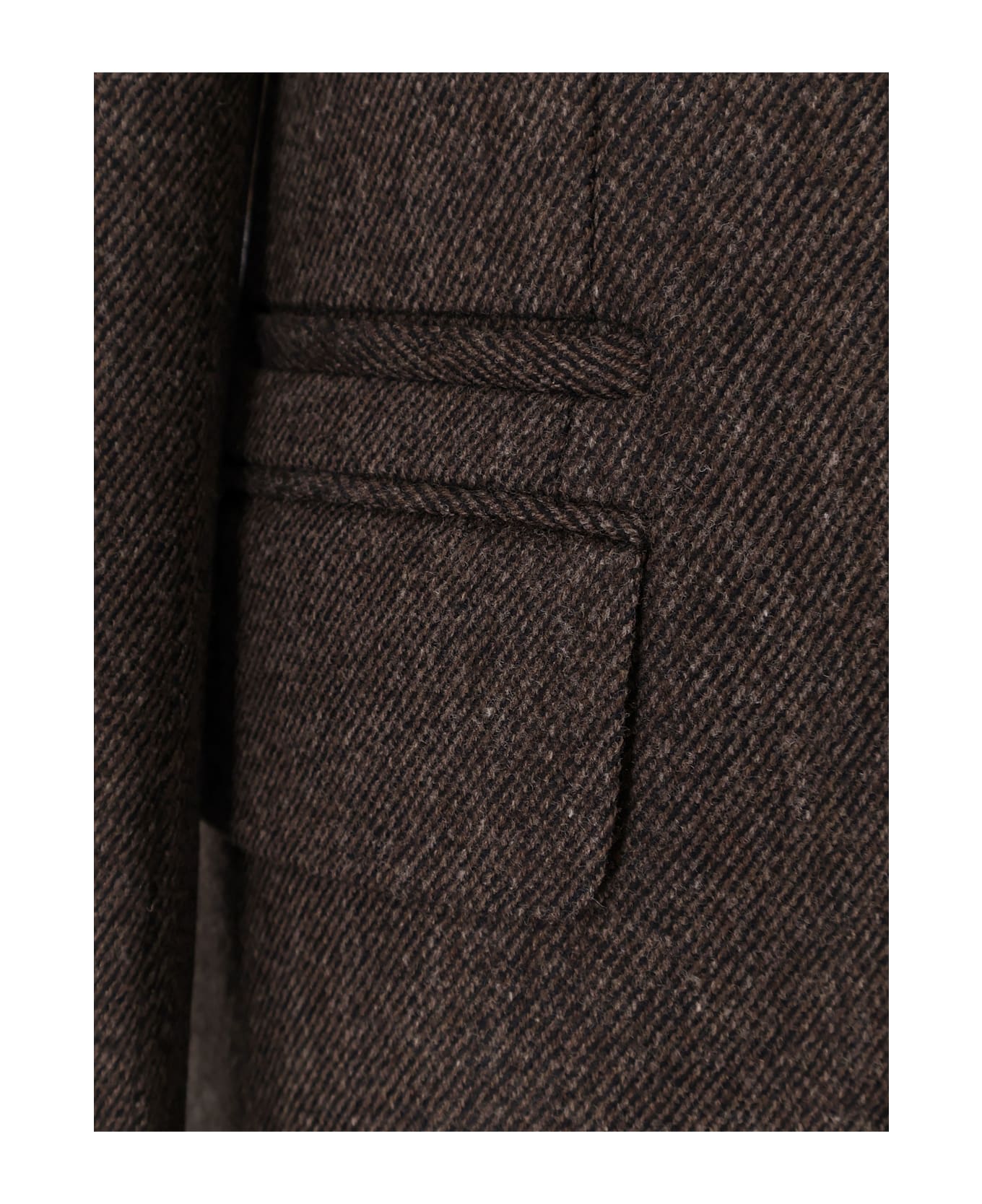 Zegna Single-breasted Wool Coat - Brown