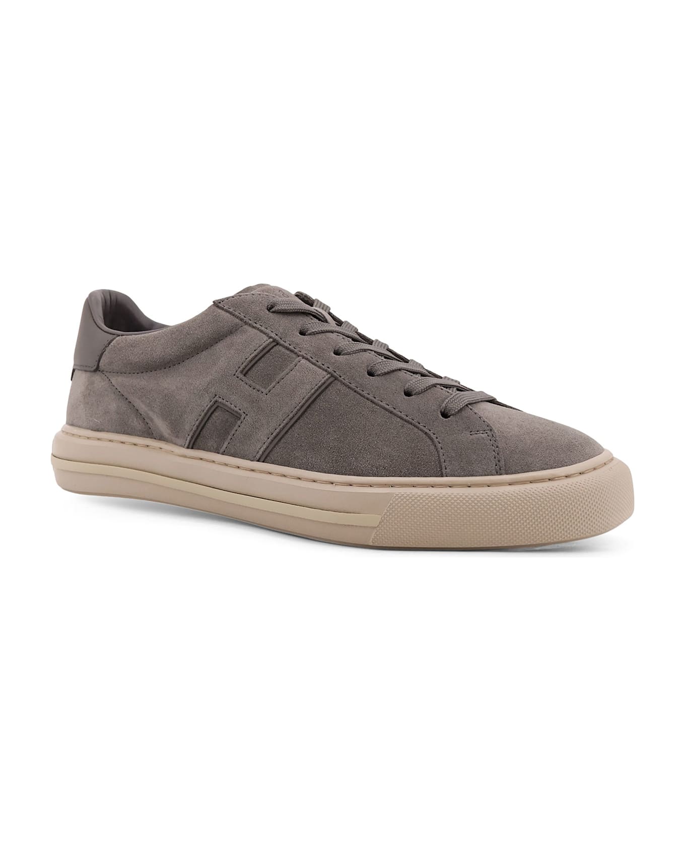 Hogan H691 Allacciato H Suede Low-top Sneakers - GRAFITE CHIARO