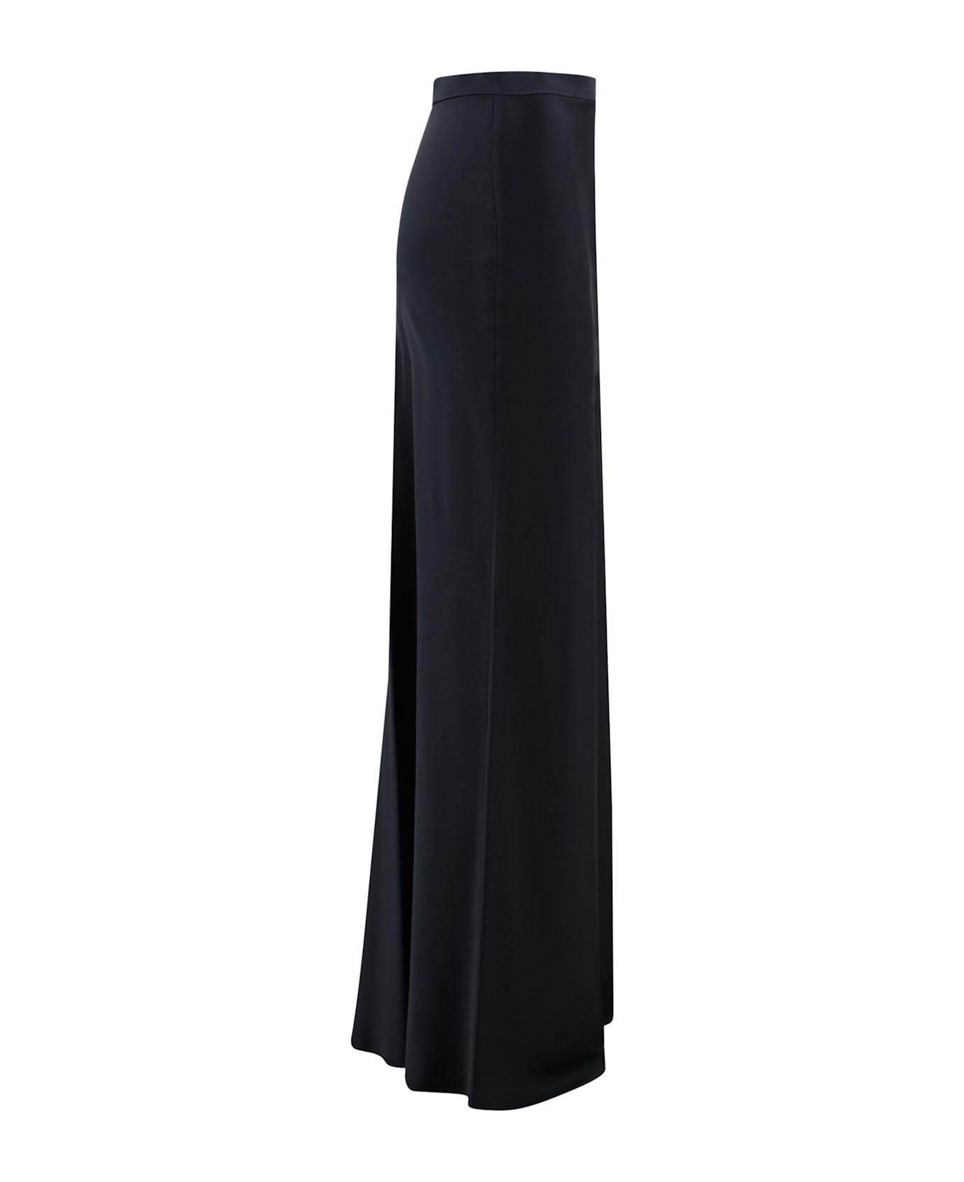 Max Mara Studio Flowing Skirt In Envers Satin - Blue