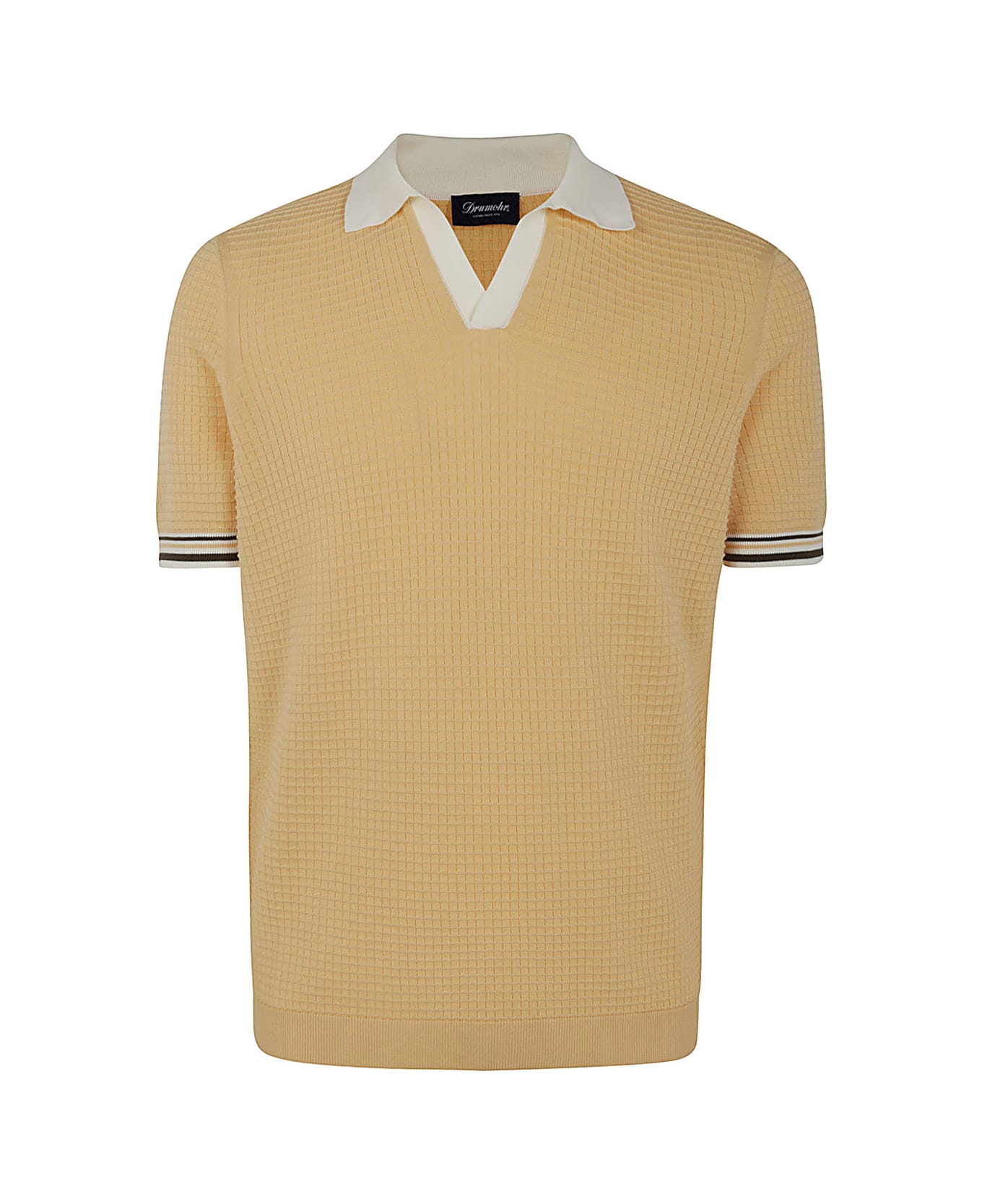 Drumohr 3/4 Sleeves Sweater - Beige Cream ポロシャツ