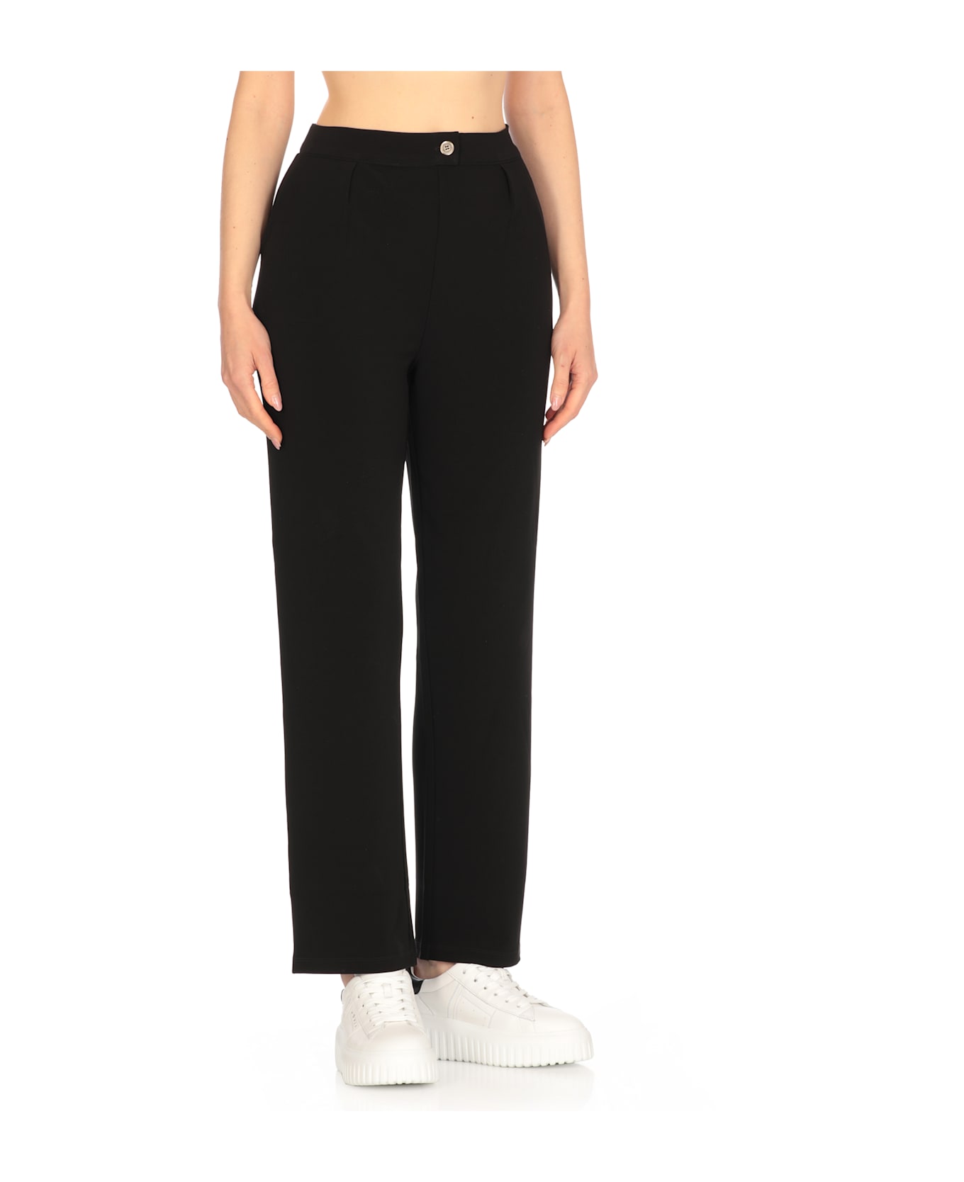 Fay Viscose Pants - Black
