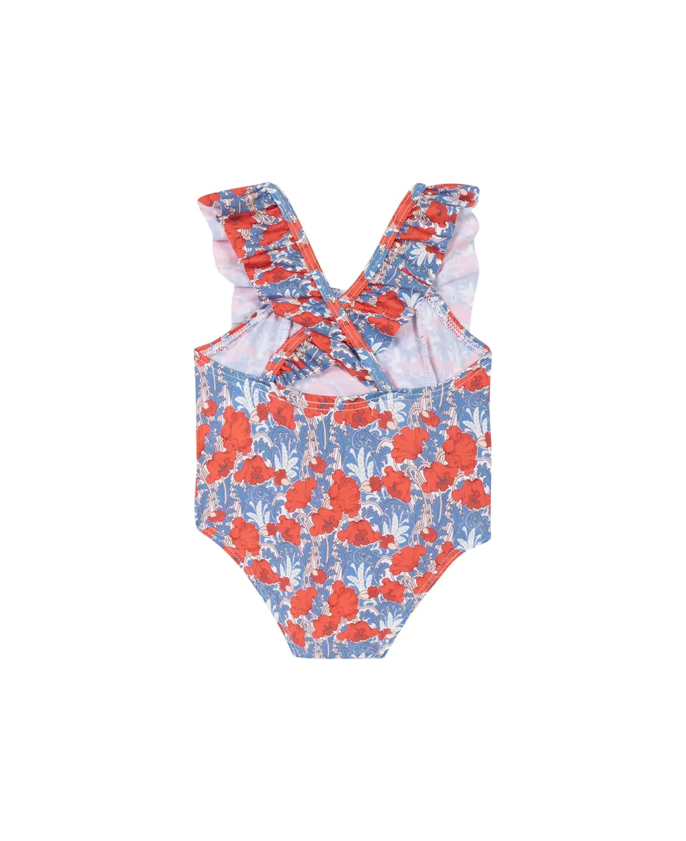 Tartine et Chocolat One-piece Swimsuit With Ruffles - Red