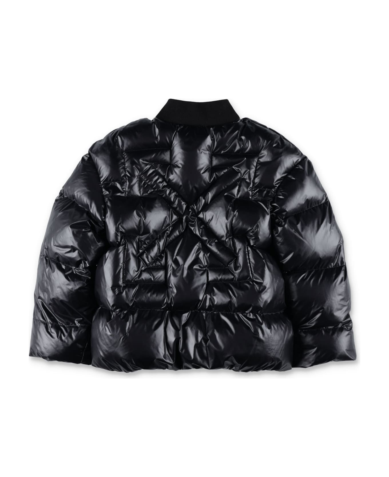 Off-White Arrow Quilted Padded Bomber - BLACK