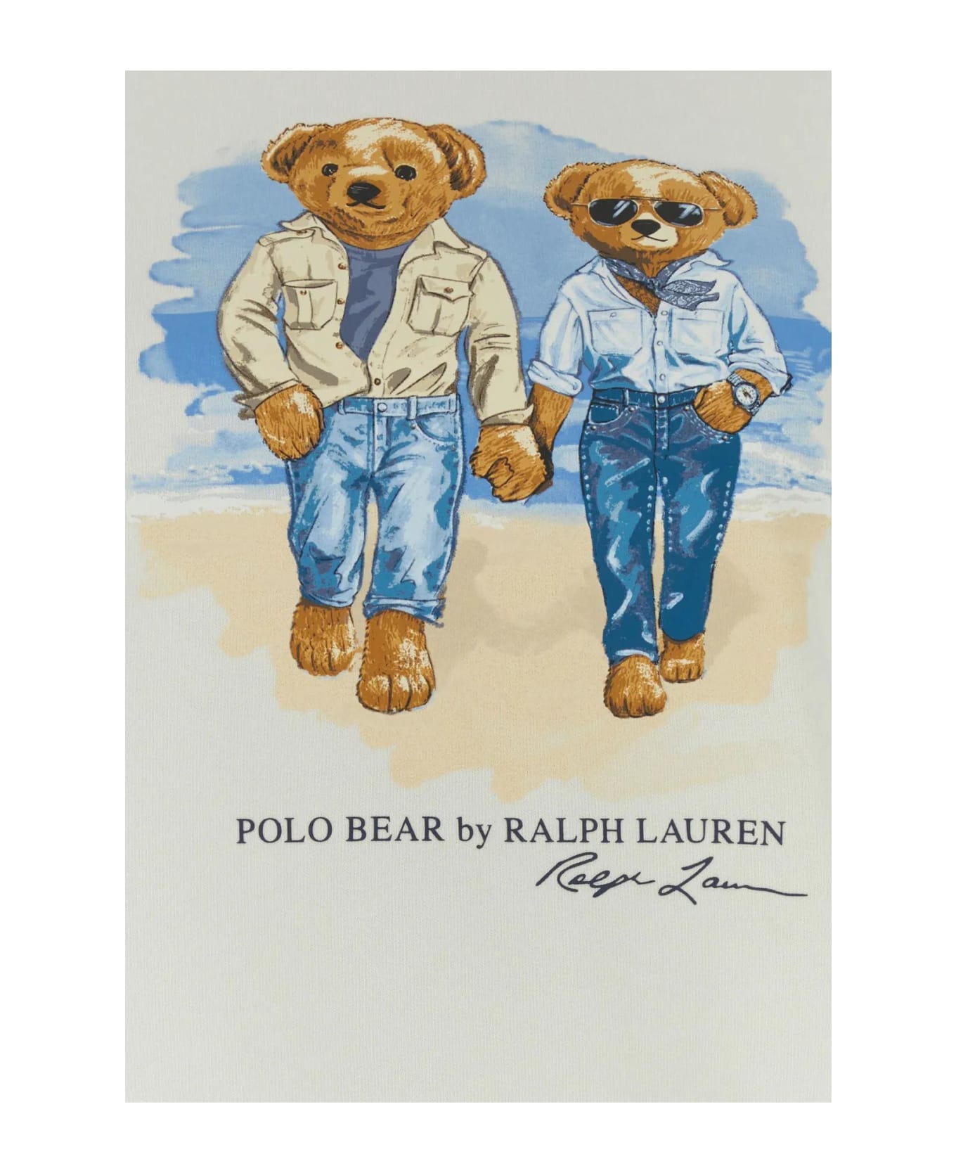 Polo Ralph Lauren White Cotton Blend Sweatshirt - Nevis