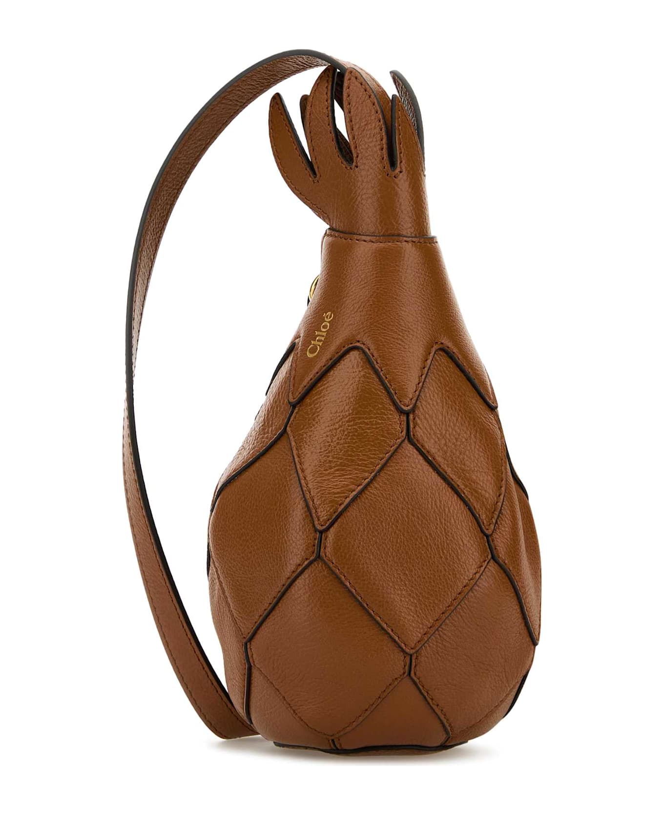 Chloé Caramel Leather Ananas Shoulder Bag - CLAYBROWN