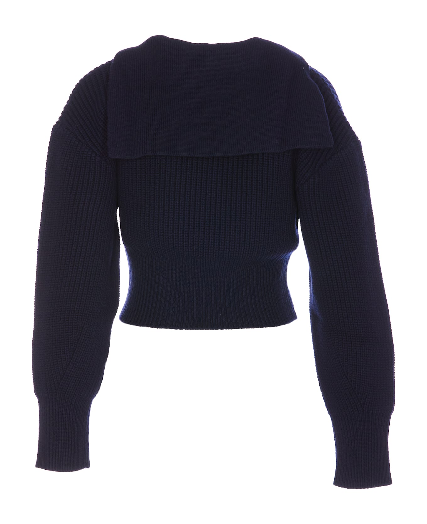 Marine Serre Half Knit Sailor Sweater - Blue