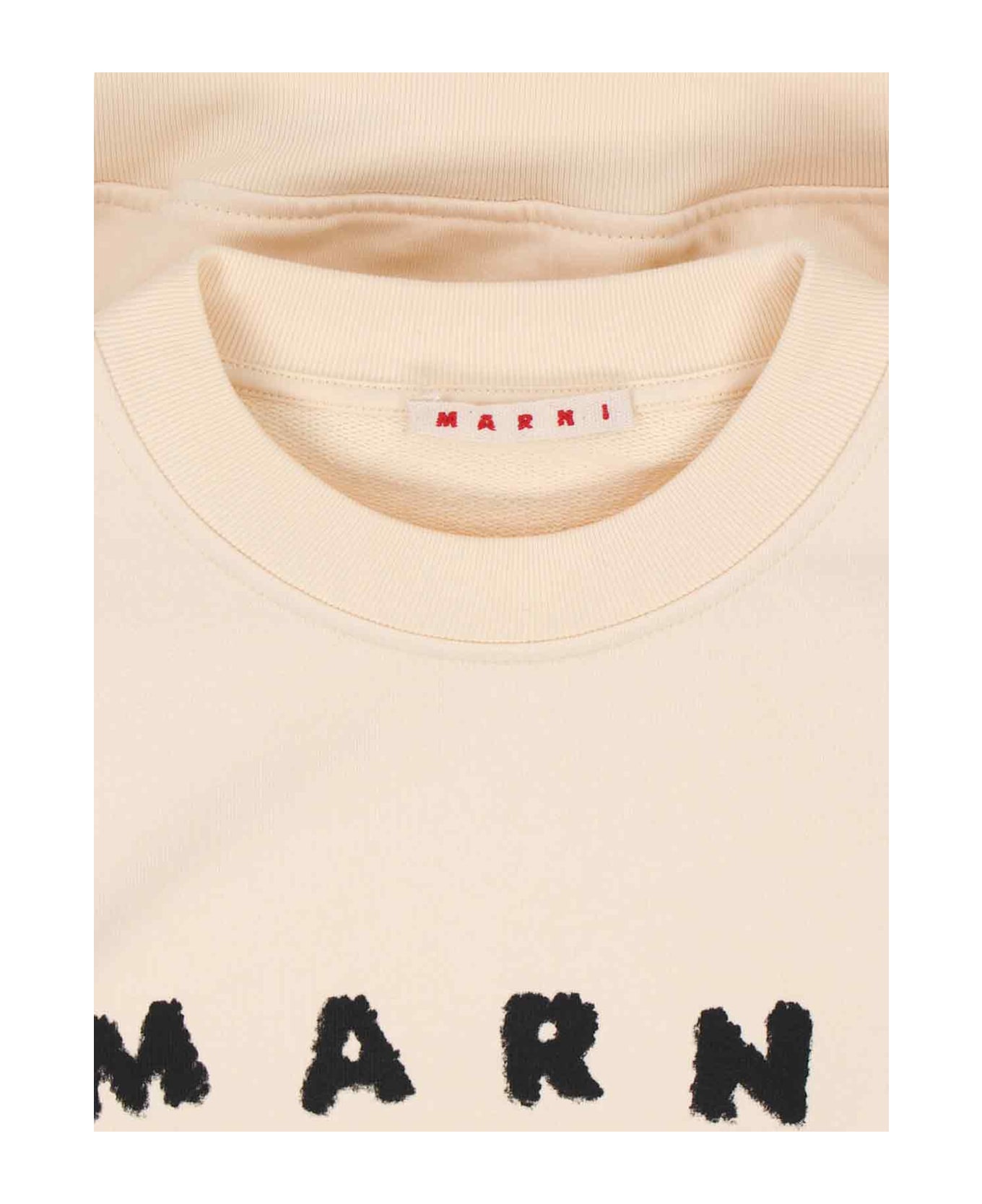 Marni Logo Crewneck Sweatshirt - Ivory