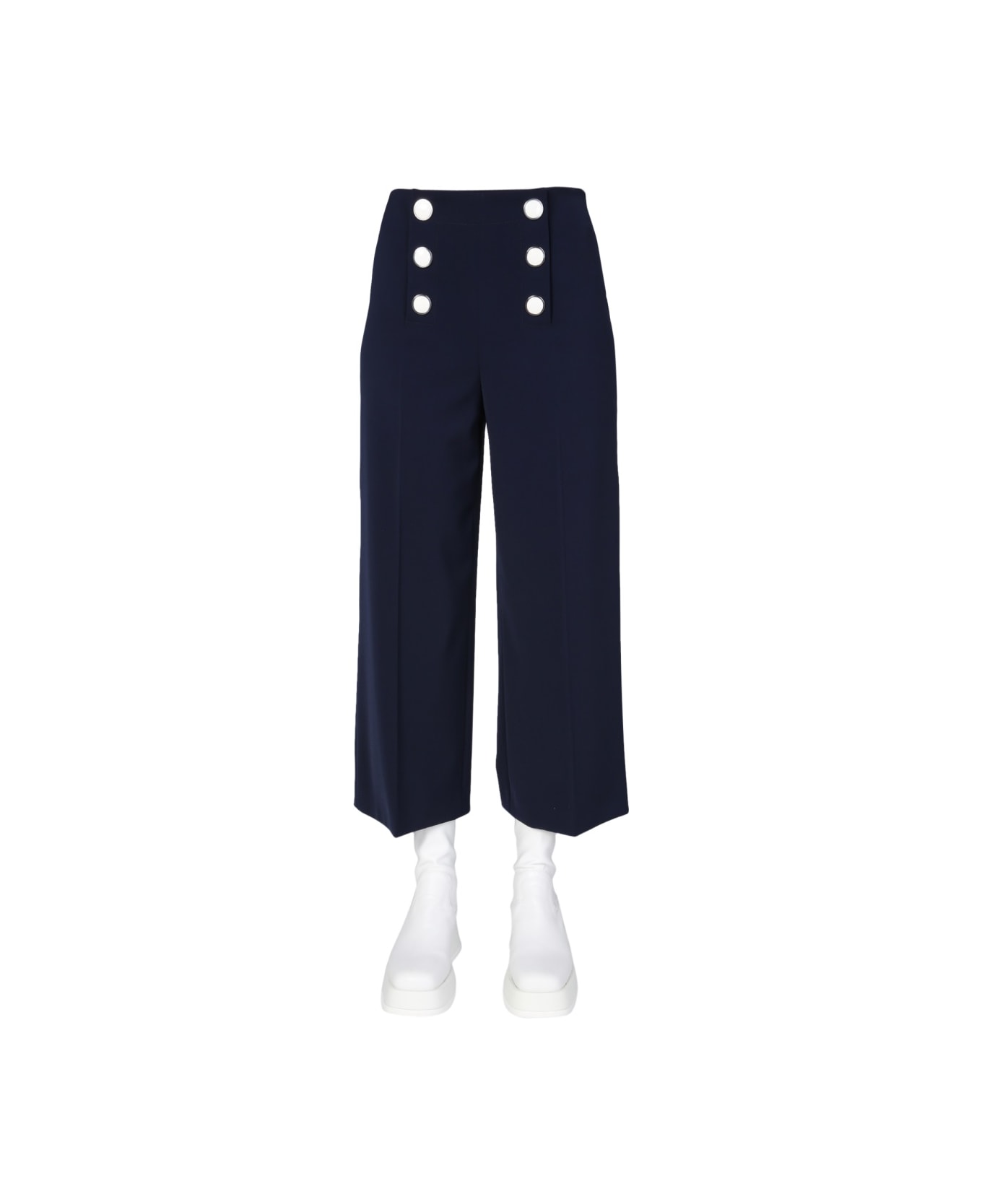 Boutique Moschino Wide Leg Trousers - BLUE ボトムス